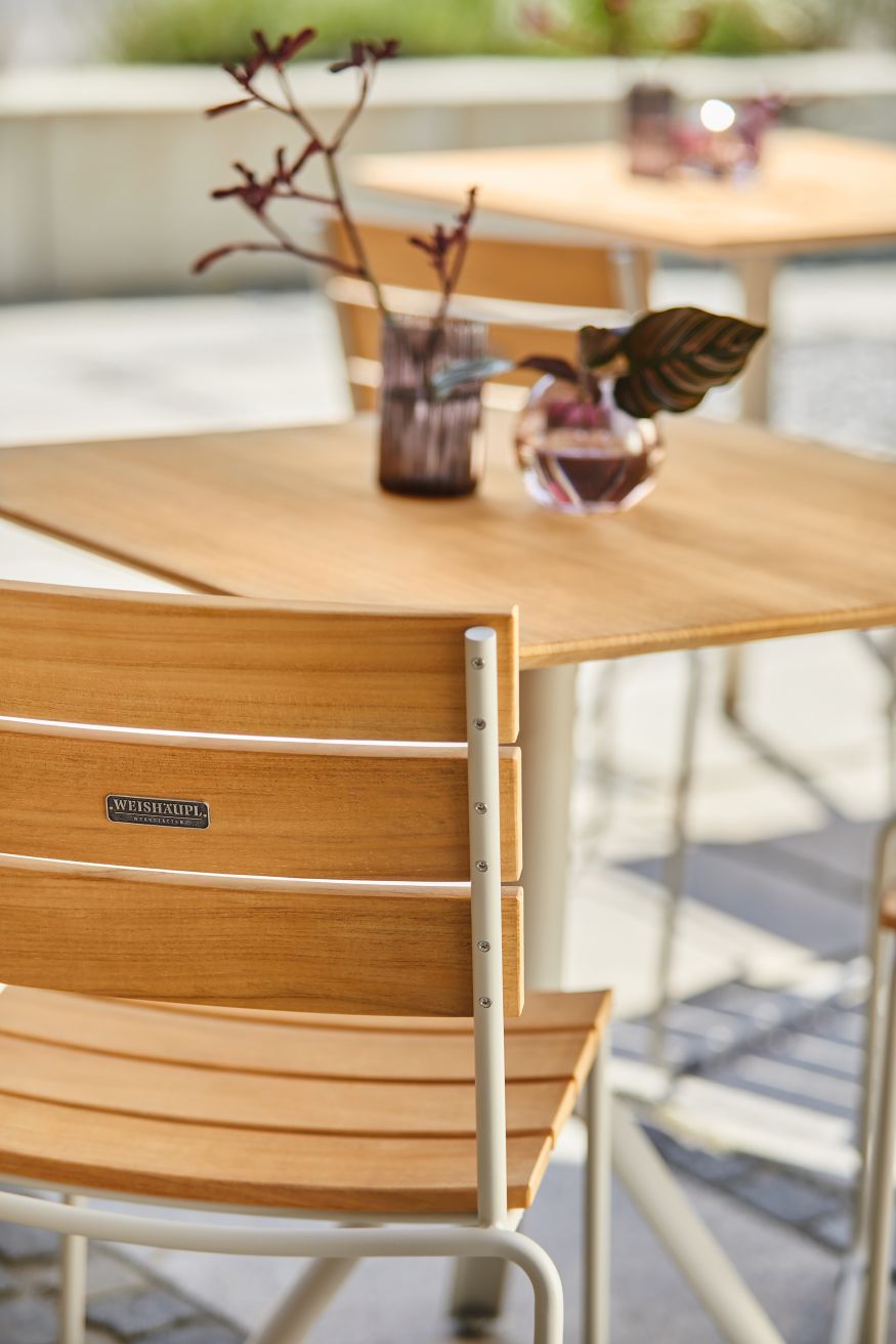 Balcony Klapptisch Edelstahlgestell Teak Weishäupl