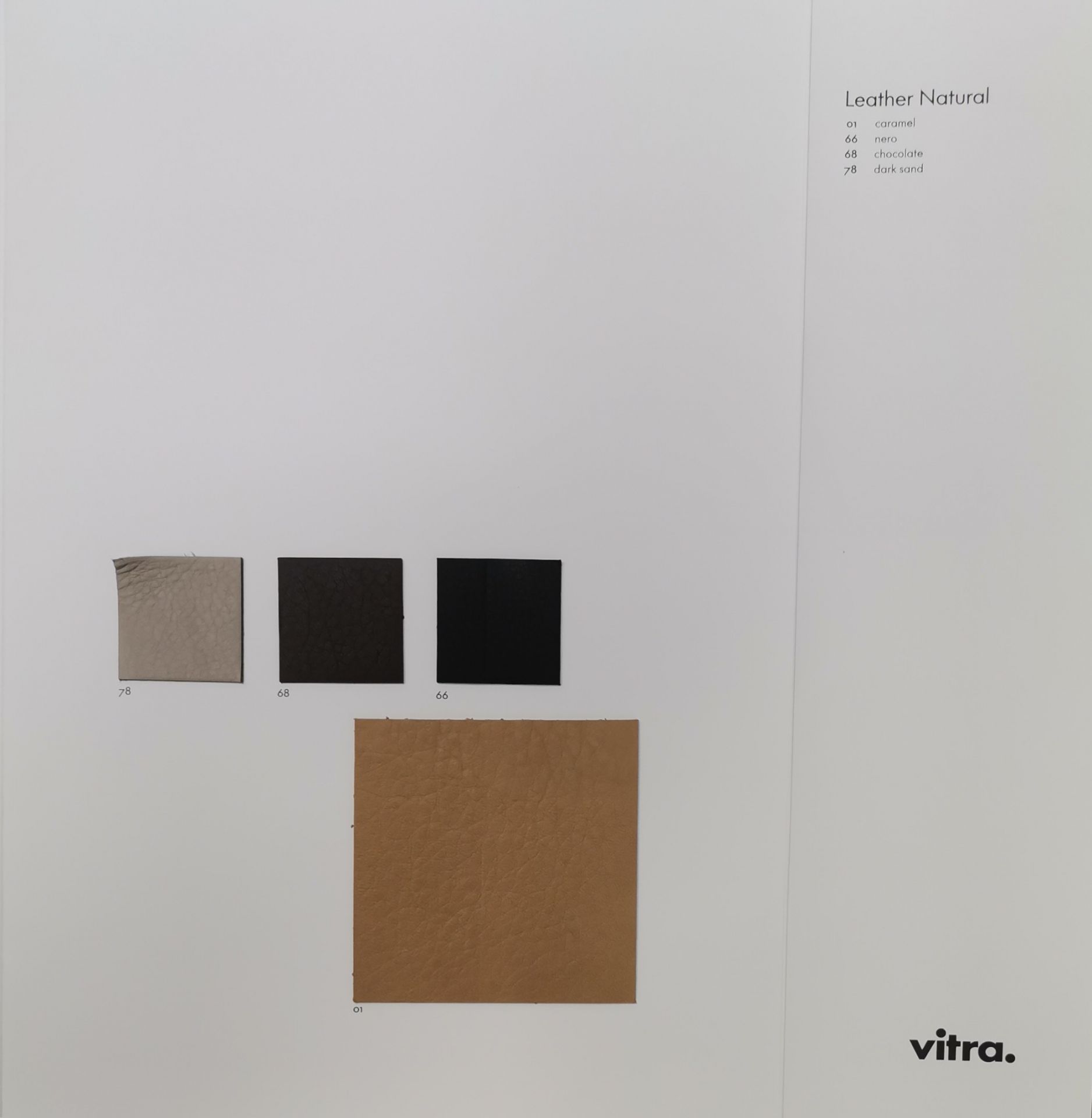 Ledermusterkarte Leder Natural Vitra