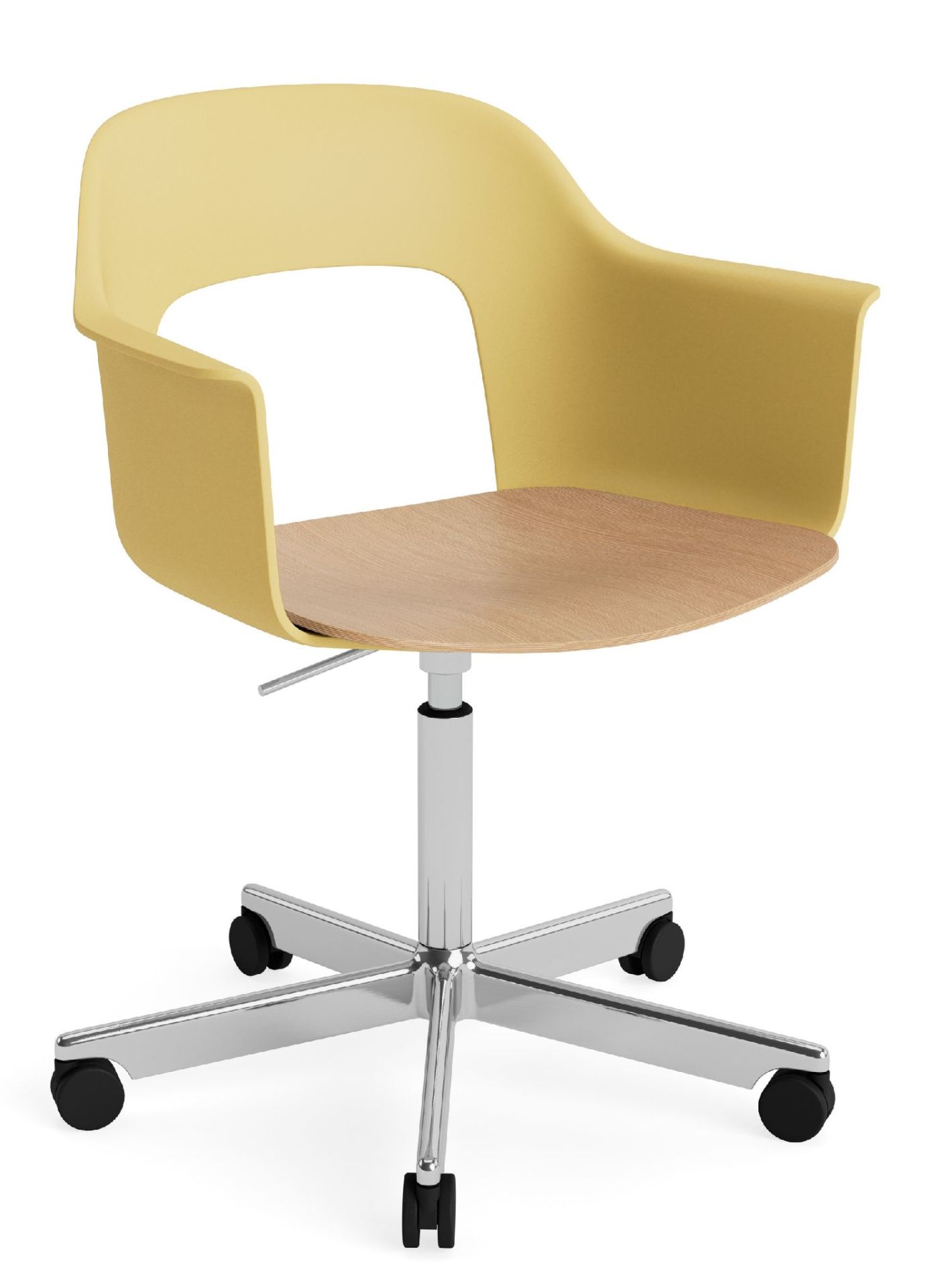 Layout Armchair 242 Armlehnstuhl 4-Sternfuß Gasfeder mit Drehfunktion Hay