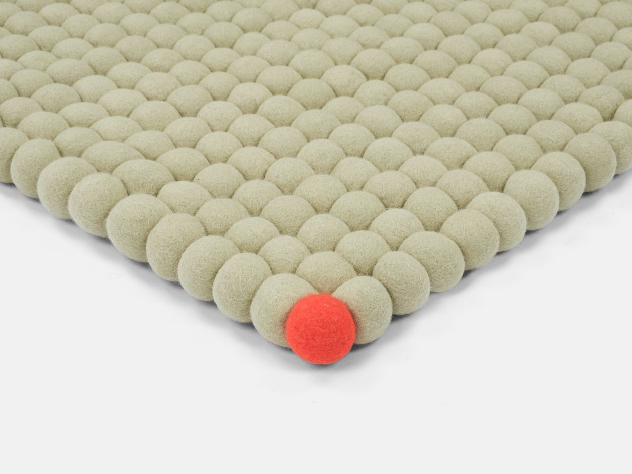 Big One Rechteckig Filzteppich 200 x 300 cm myfelt Grünbeige