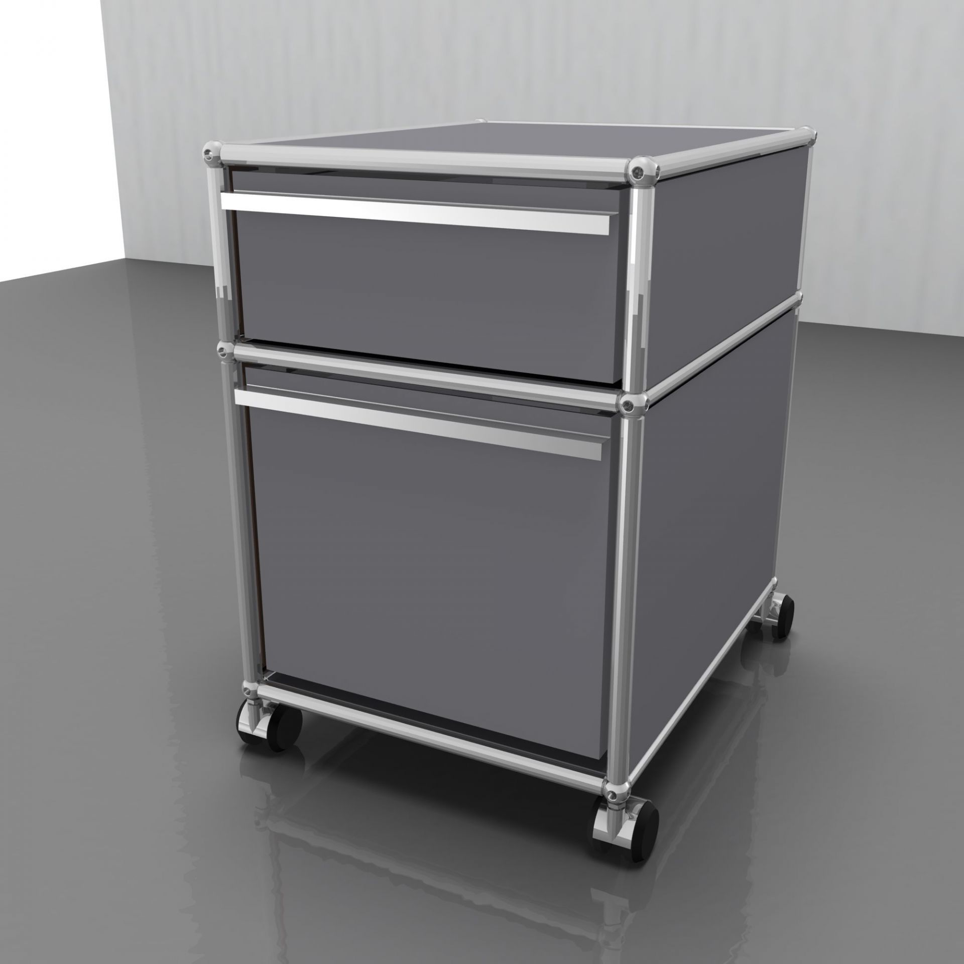 Lederauflage für USM Rollcontainer 50x39,5 cm Leather on Top Weiß