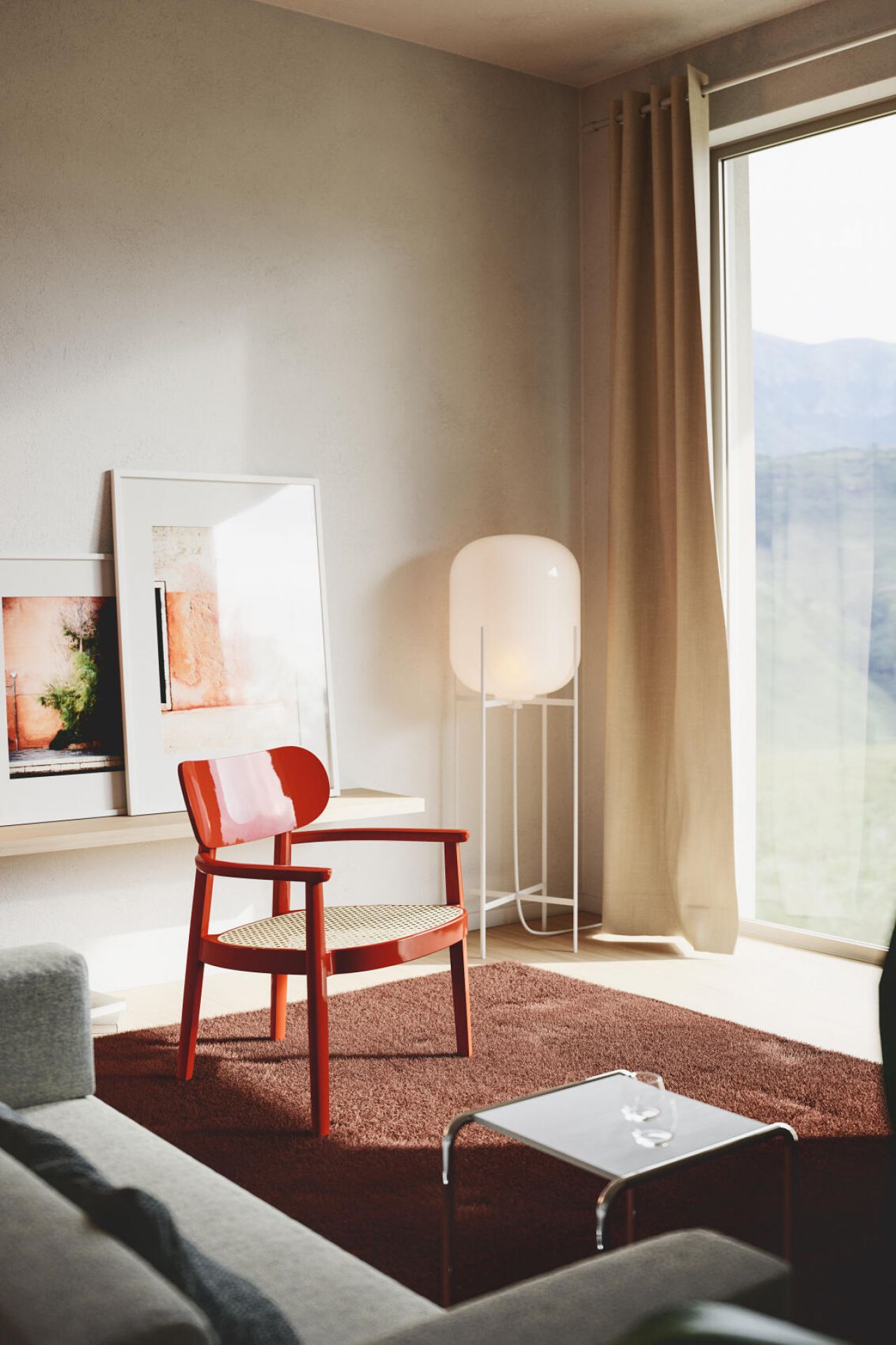 Holzsesessel mit Armlehnen 119 F Hochglanz Thonet