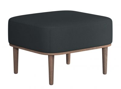 Serena Pouf Ottoman Eiche dunkel gebeizt novoform Phantom grau