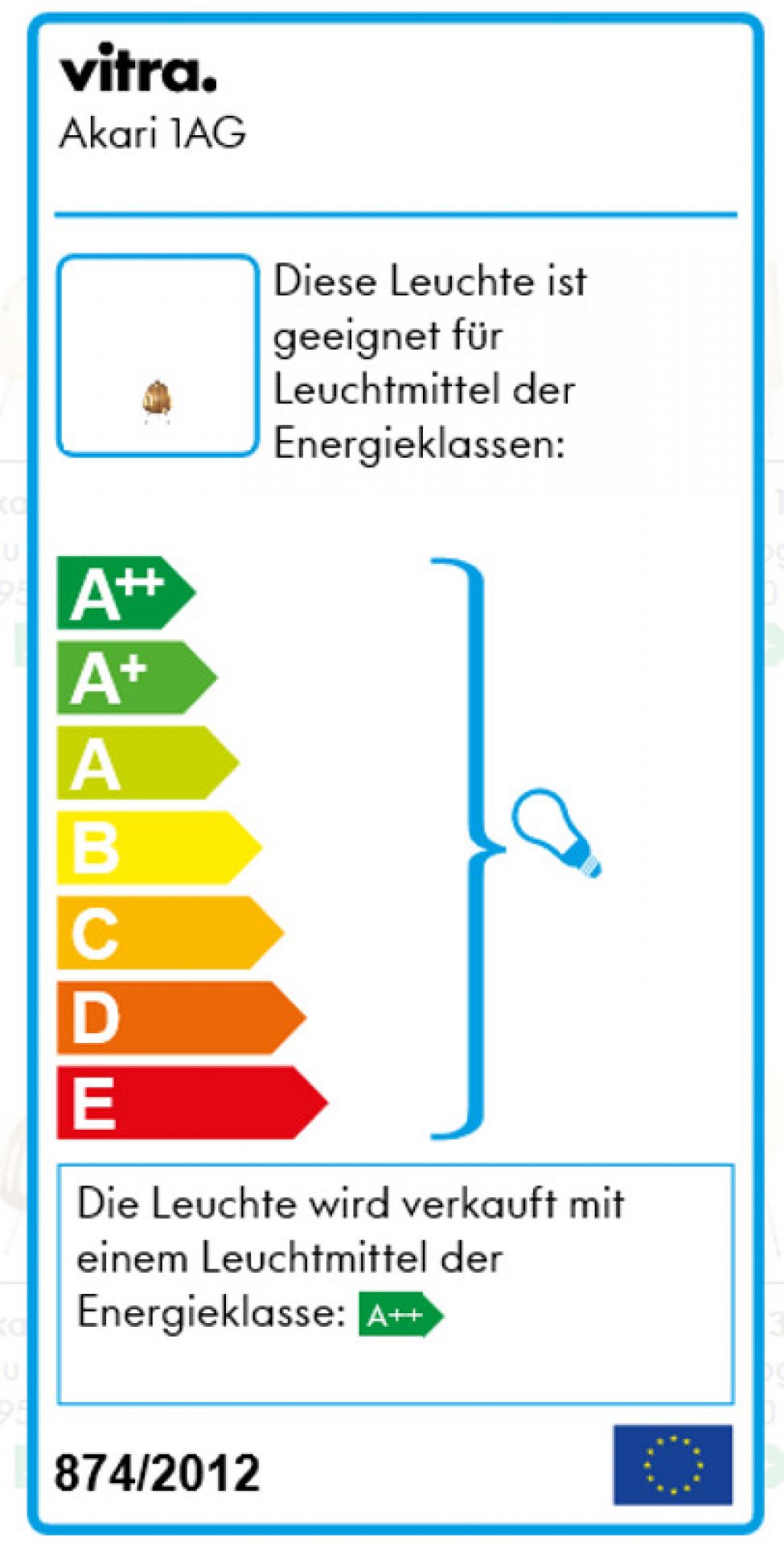 Akari Tischleuchte 1AG Vitra