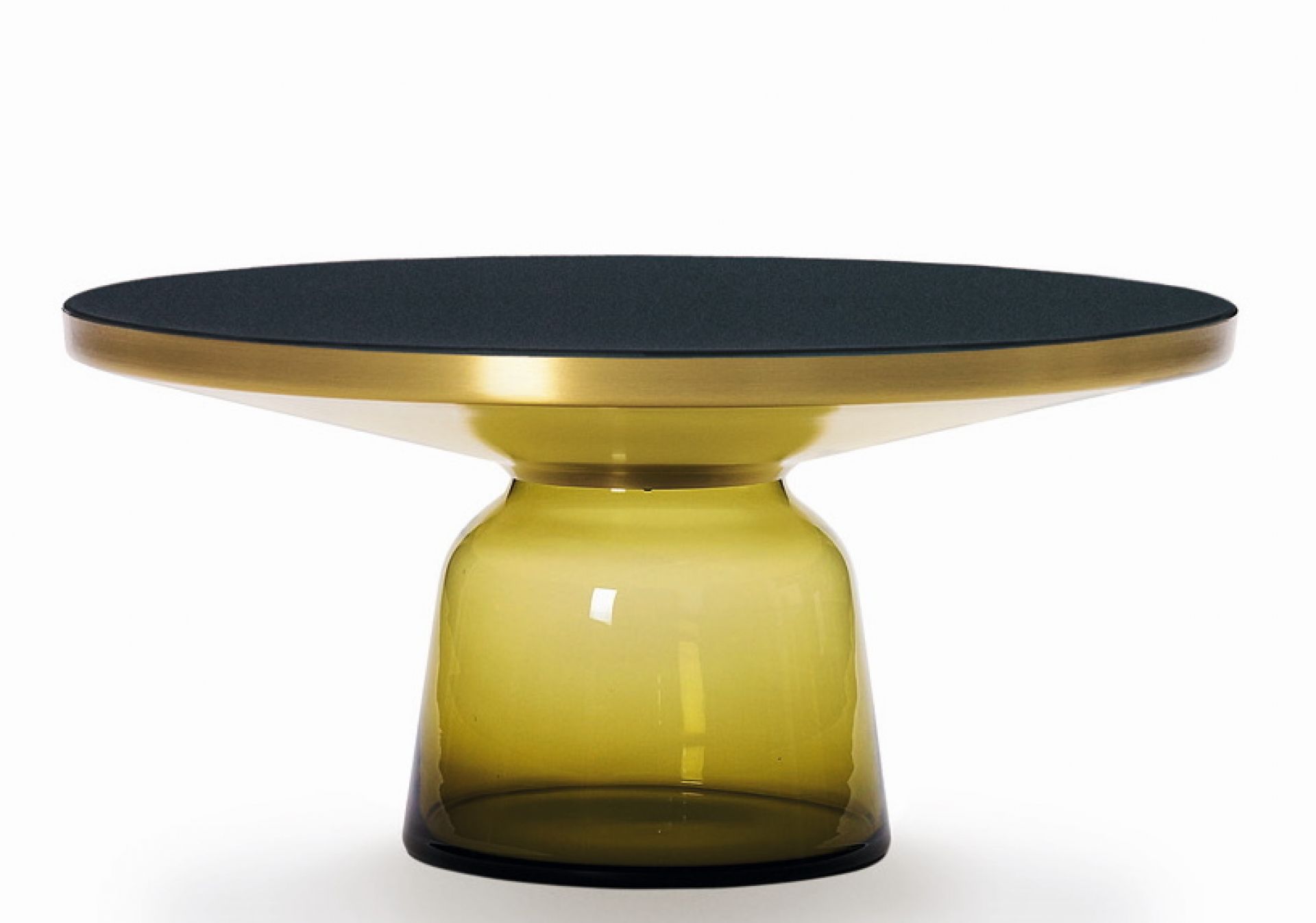 Bell Coffee Table Couchtisch Messing ClassiCon Quarz-grau