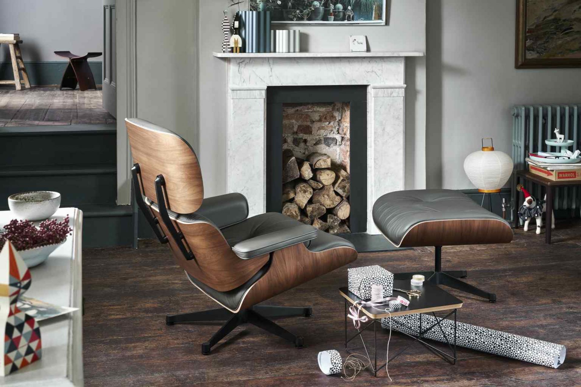 Eames Lounge Chair & Ottoman Armchair Leder Premium F / Leder Natural Vitra