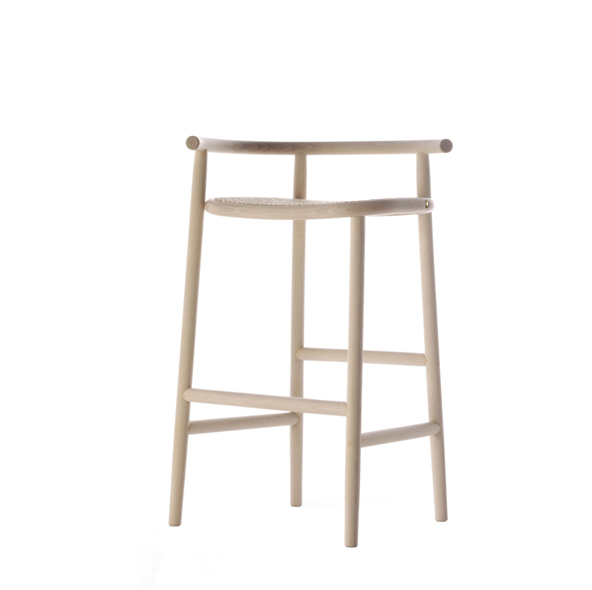 Single Curve Barhocker Sitz geflechtet Wiener GTV Design