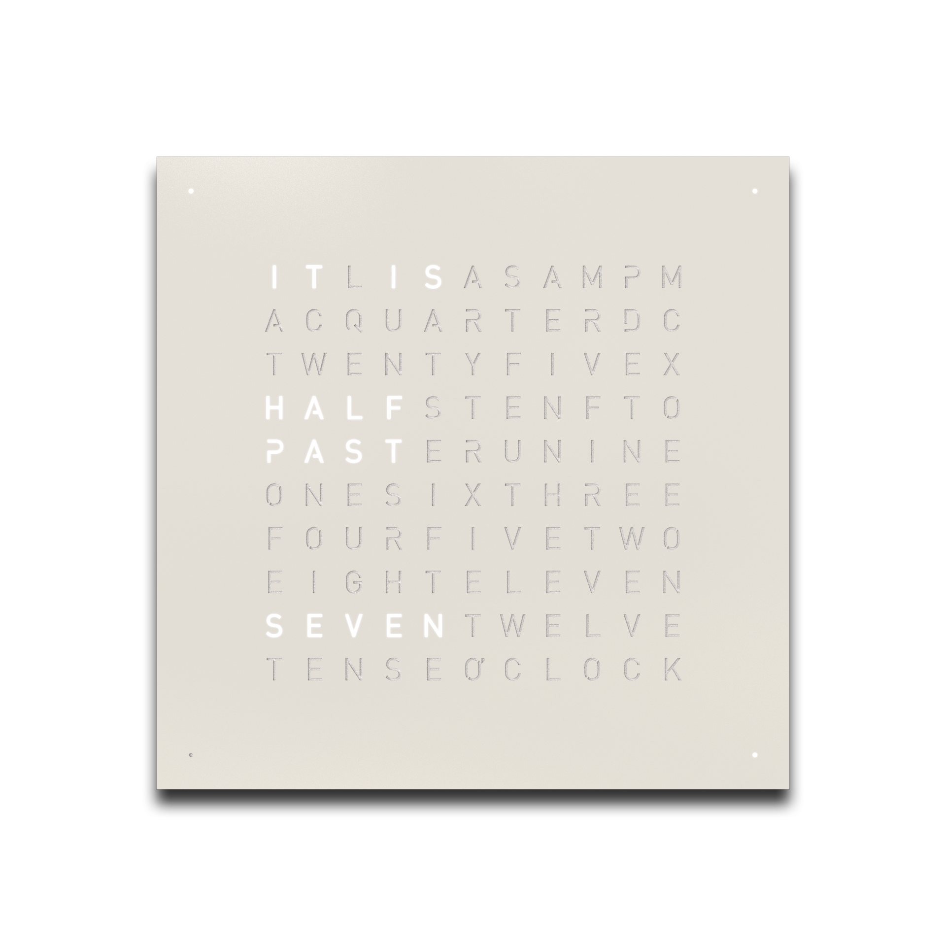 Frontcover für Earth 45 Wanduhr / Zeitobjekt Englisch QLOCKTWO
