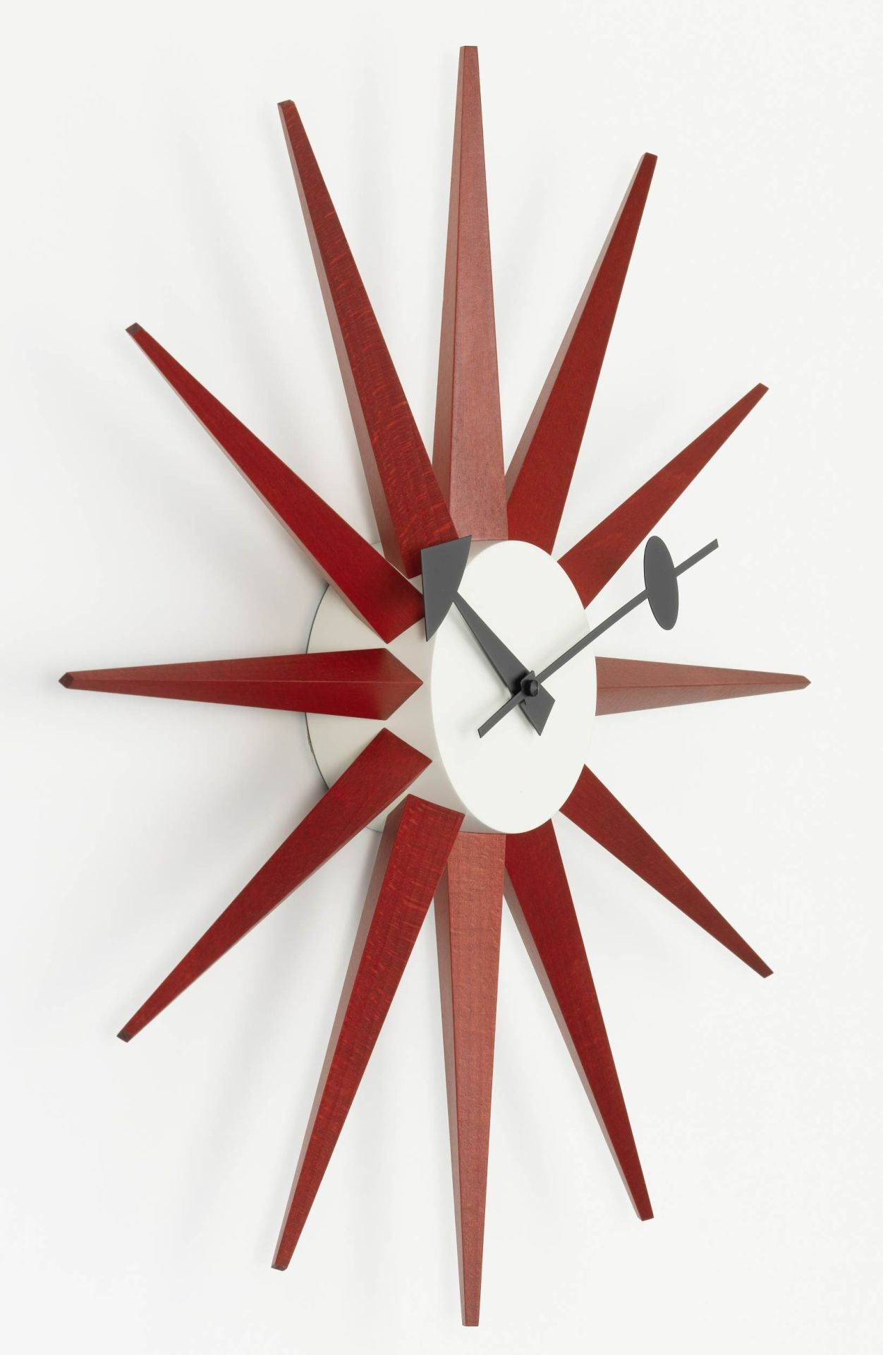Sunburst Clock Wanduhr - rot Vitra