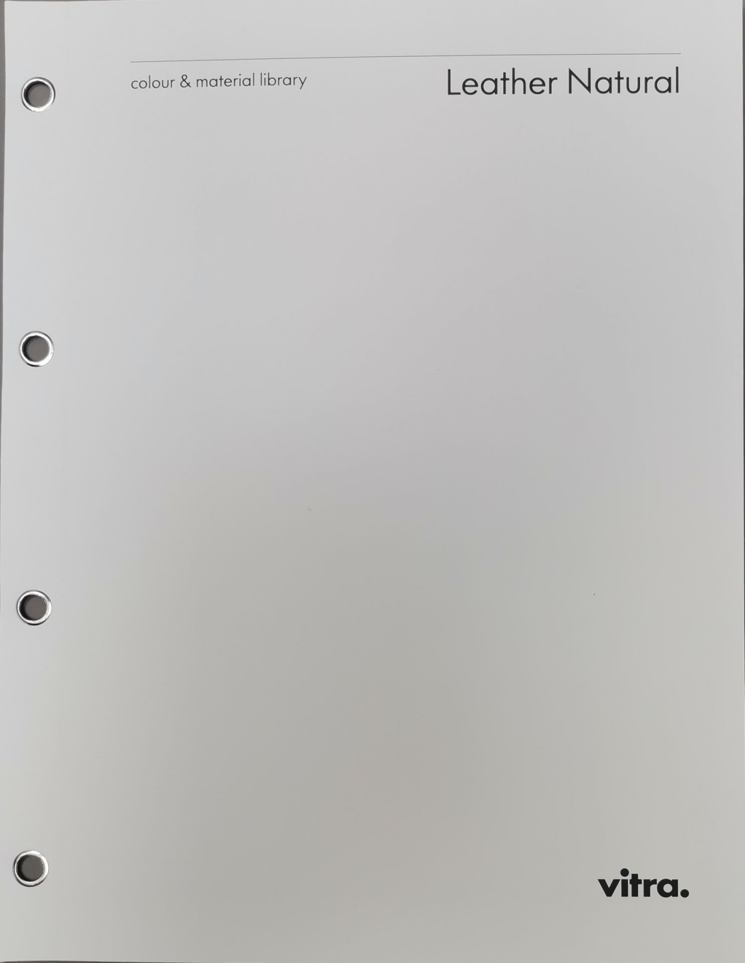 Ledermusterkarte Leder Natural Vitra