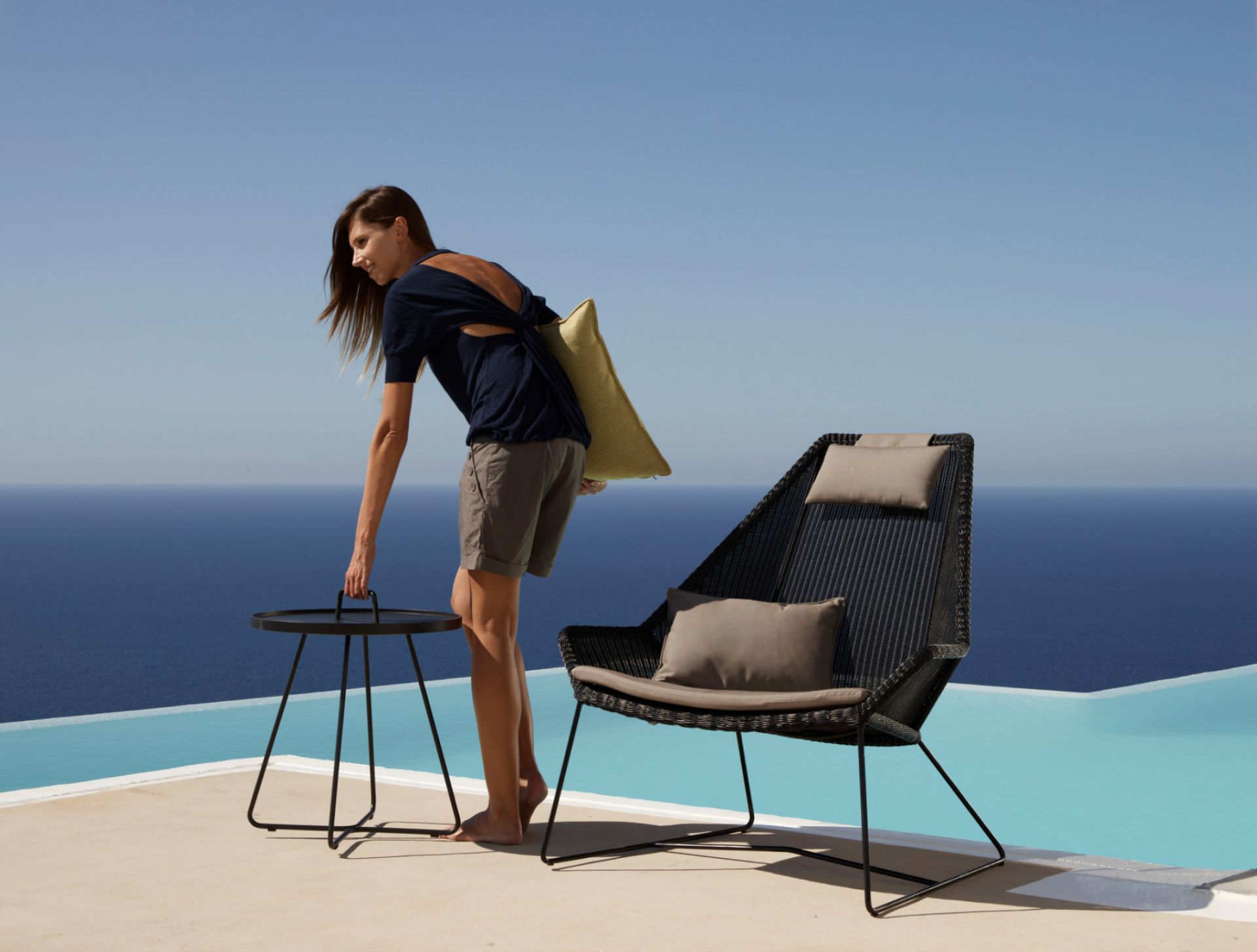 Breeze Kissensatz für Outdoor Highbacksessel Cane-Line