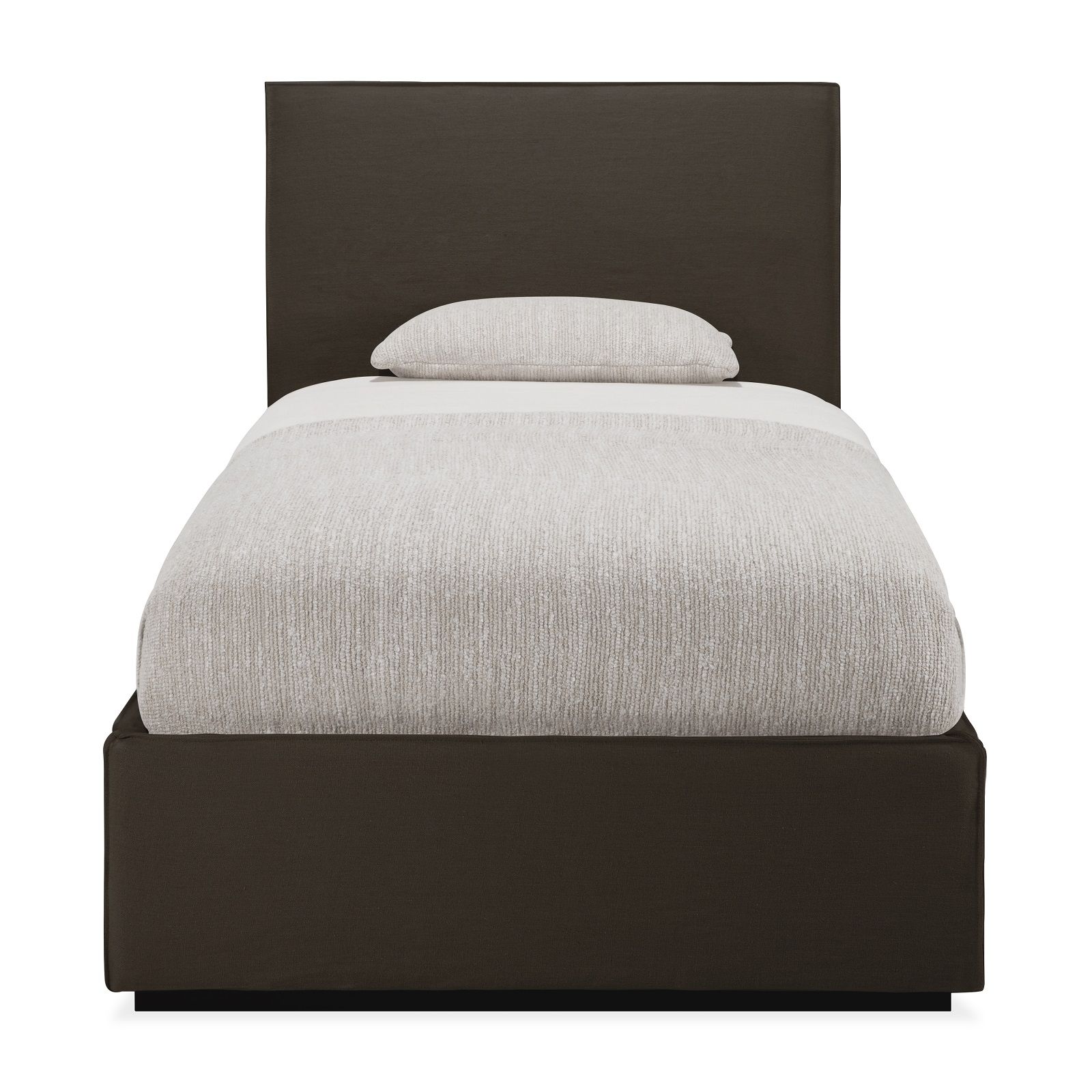 Revive Bett abnehmbarer Bezug B 98 x T 214 cm Ethnicraft Grey Leinen