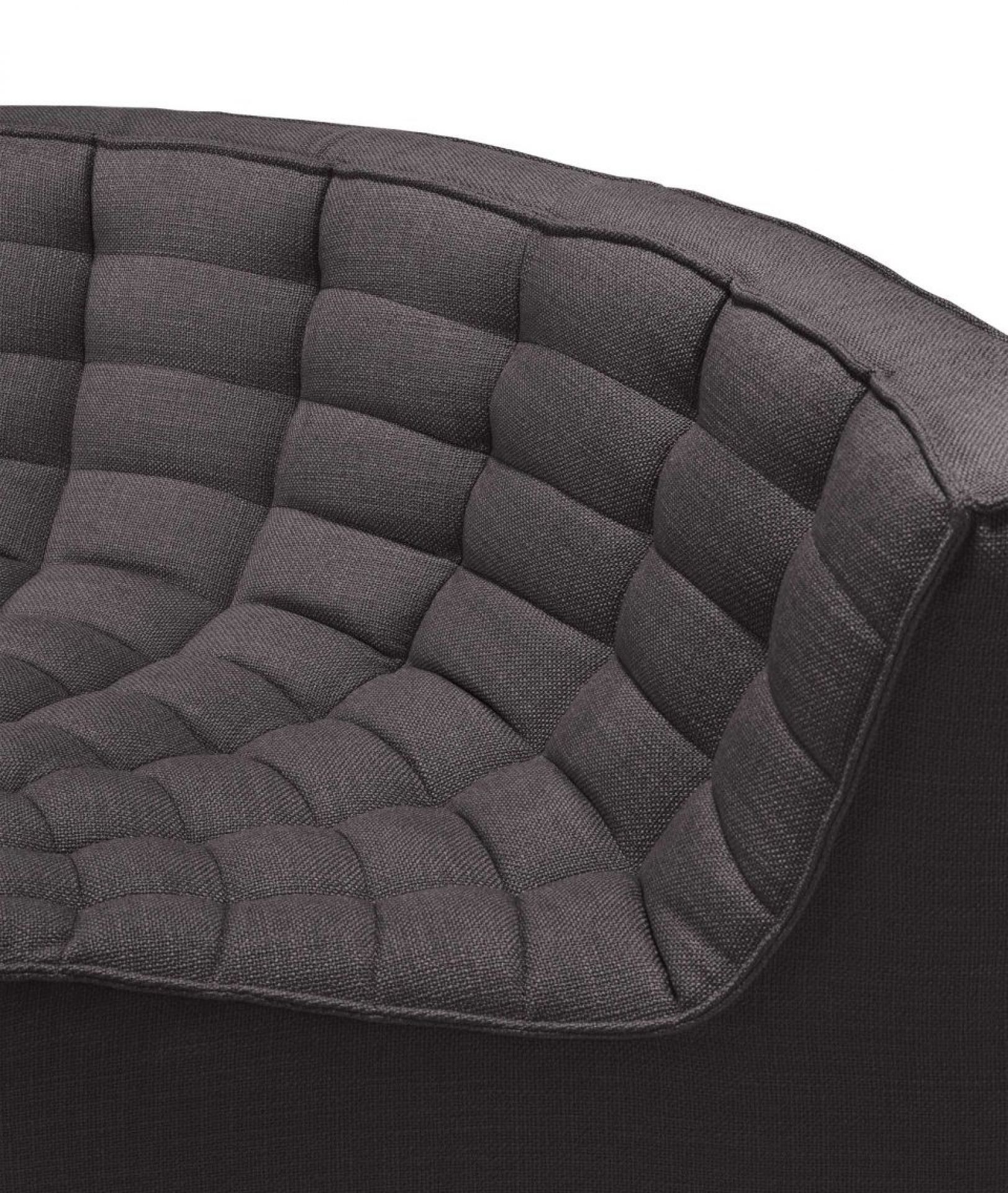 N701 Sofa runde Ecke dunkelgrau Ethnicraft