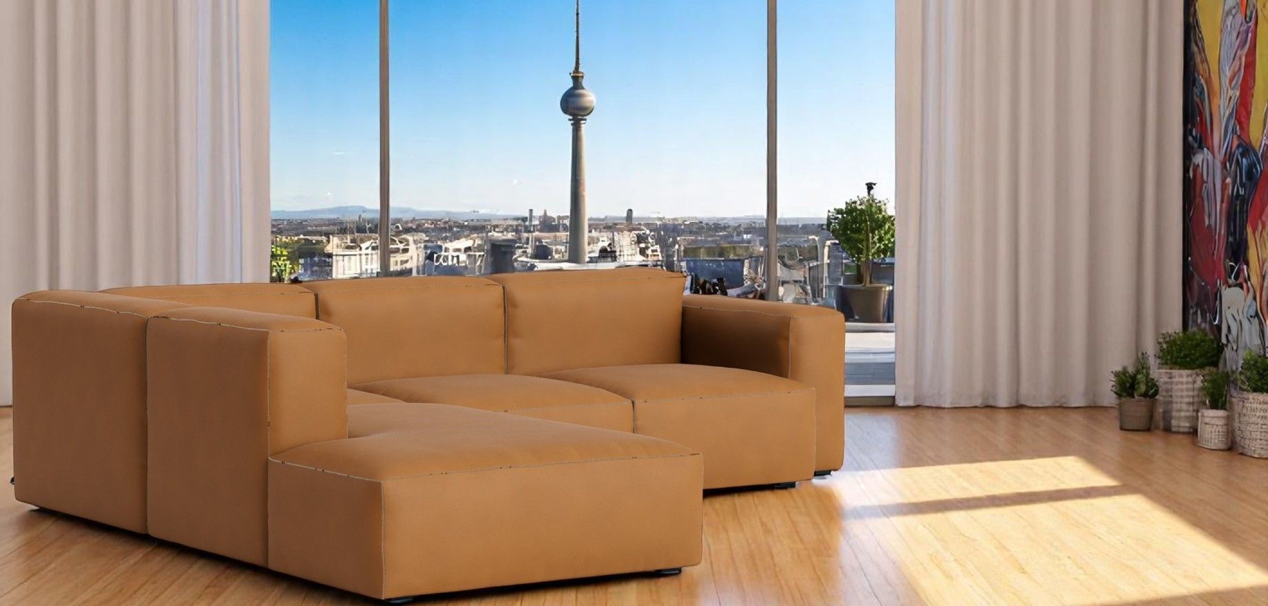 Mags Soft Sofa Corner Combination 2 low Armrest links Hay