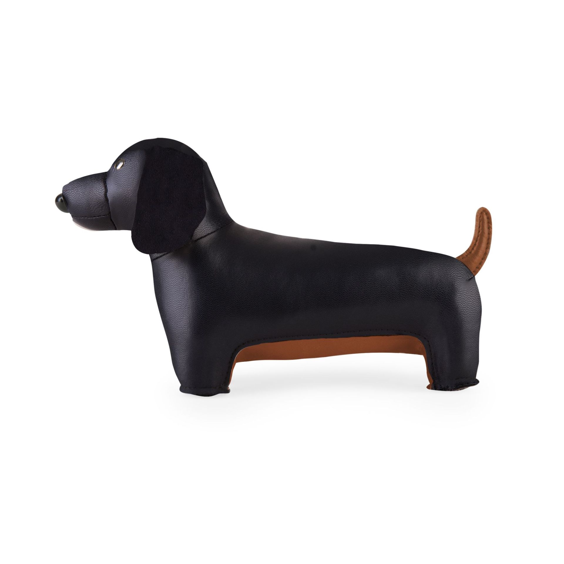 Briefbeschwerer Dackel schwarz/tan Züny