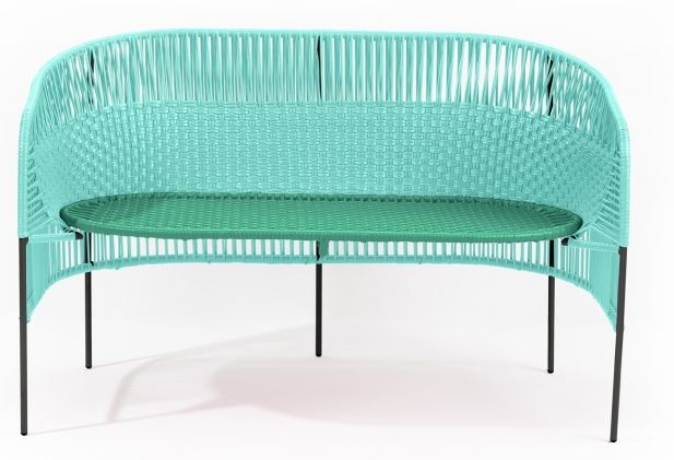 Caribe 2-Sitzer Bank Outdoor ames Turquiose / Smaragdgrün / Schwarz