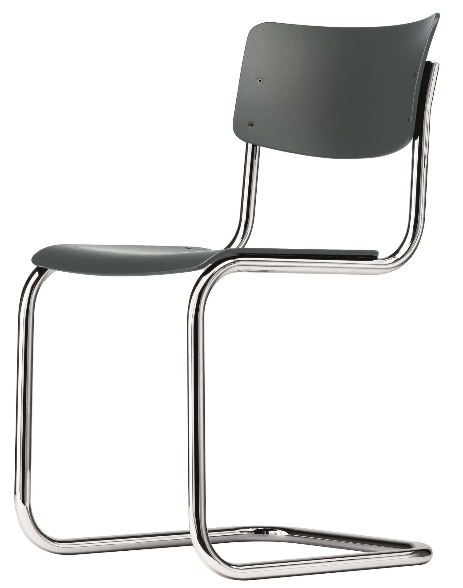 S 43 Stahlrohr Klassiker Freischwinger Thonet Schwarz - Chrom