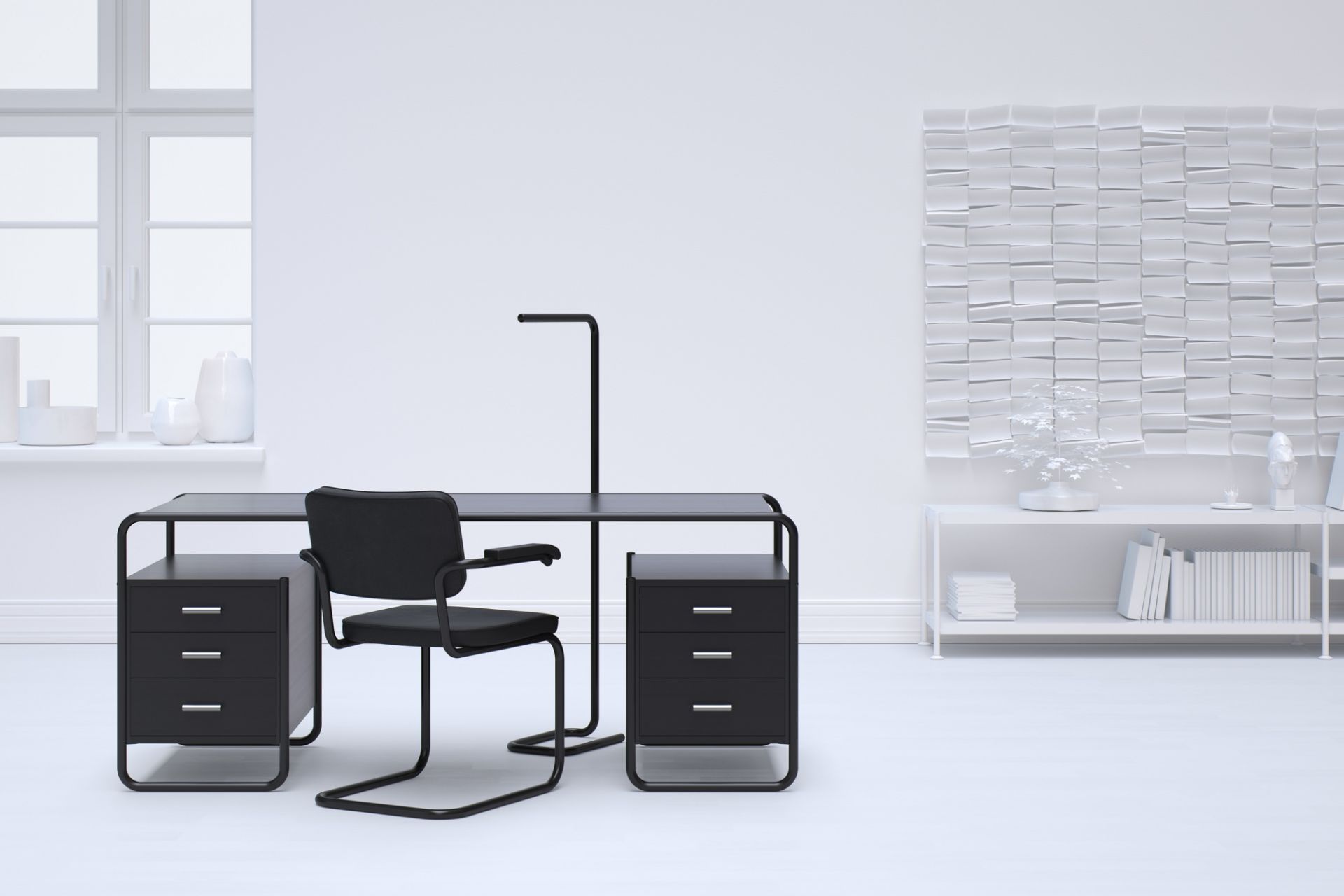 S 285/5 Stahlrohr Schreibtisch Thonet