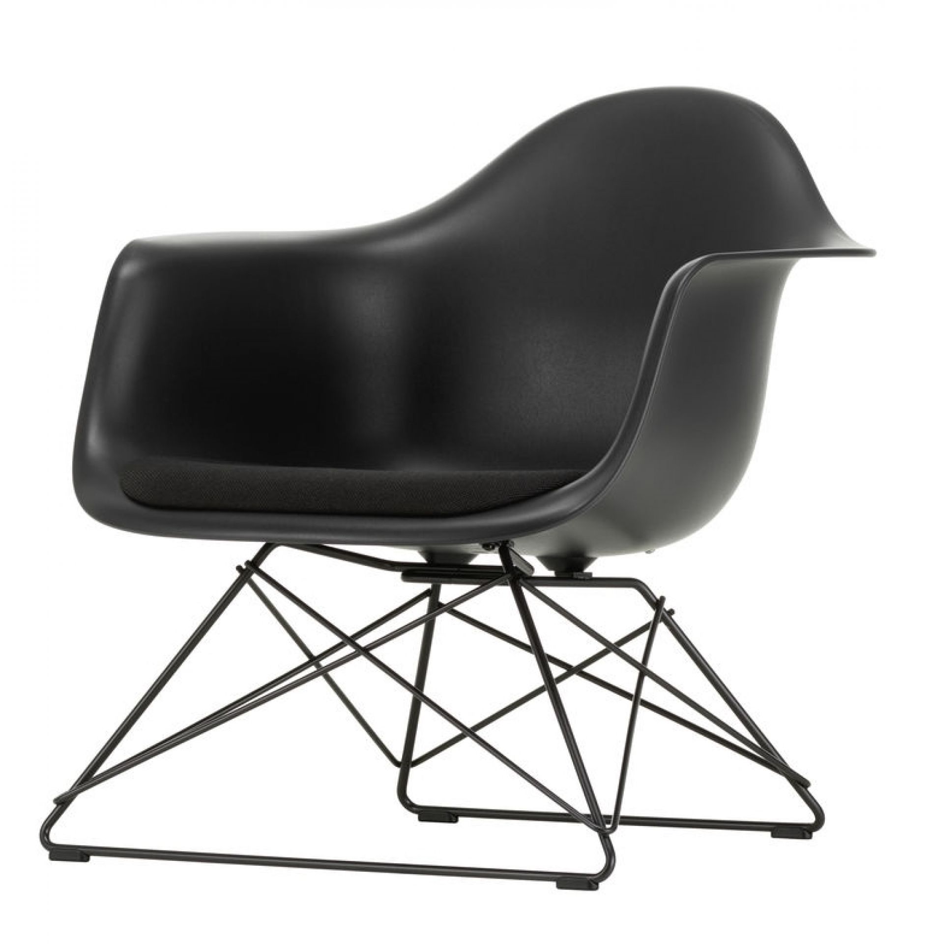 Eames Plastic Arm Chair LAR Stuhl mit Sitzpolster Vitra