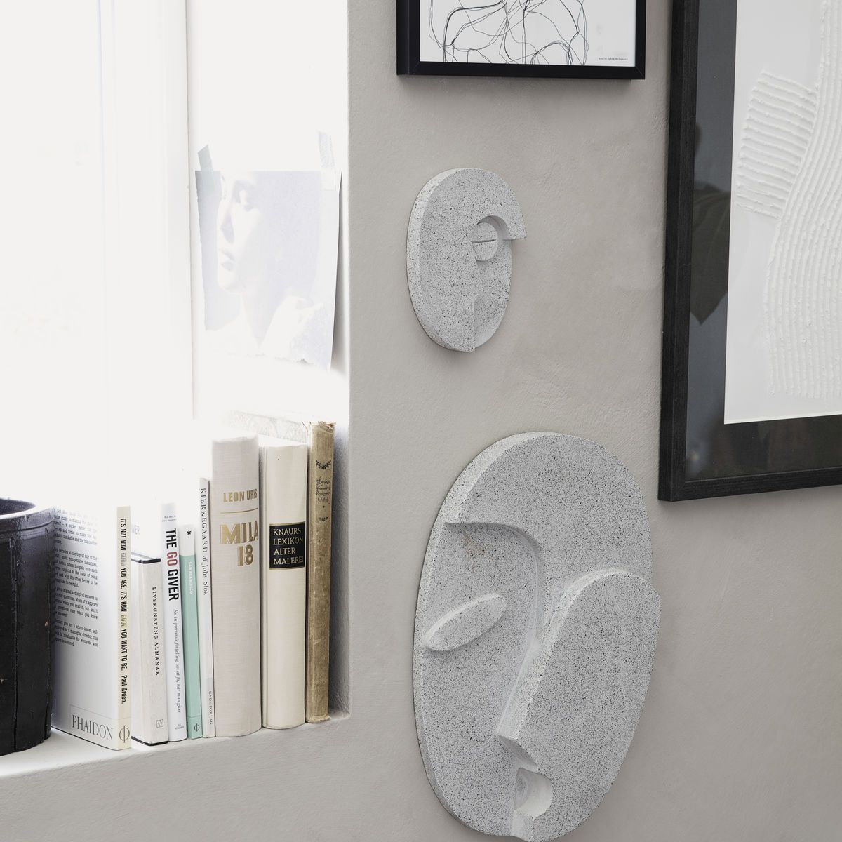 Wall Art Face Wandobjekt Gesicht Grau house doctor EINZELSTÜCKE