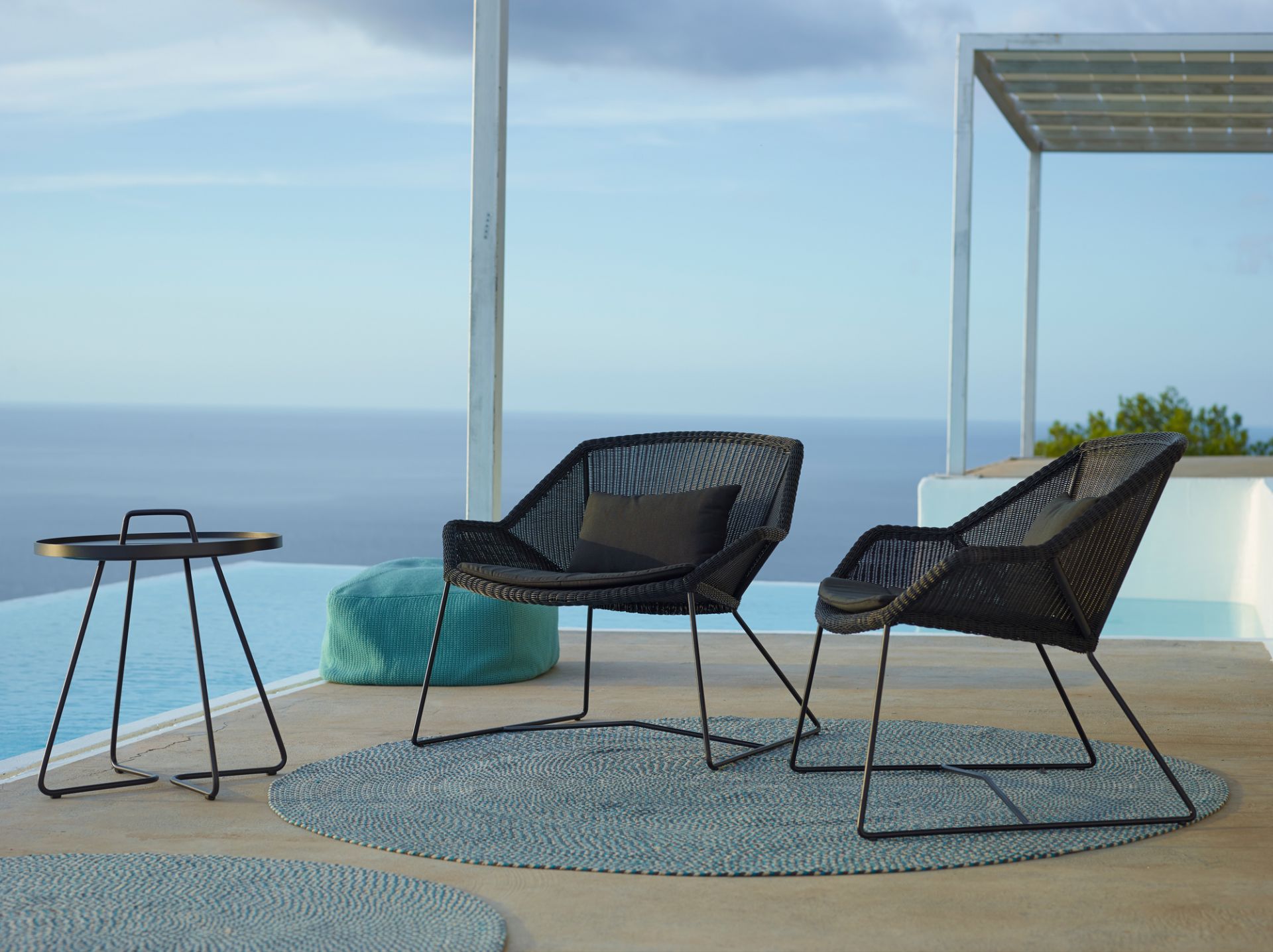 Breeze Kissensatz für Outdoor Loungesessel Cane-Line schwarz