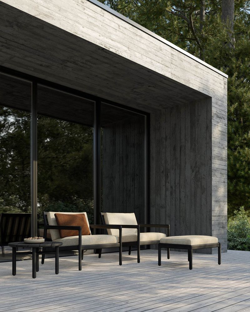 Jack Outdoor 2-/ 3 Sitzer Sofa Teak Schwarz lackiert Ethnicraft