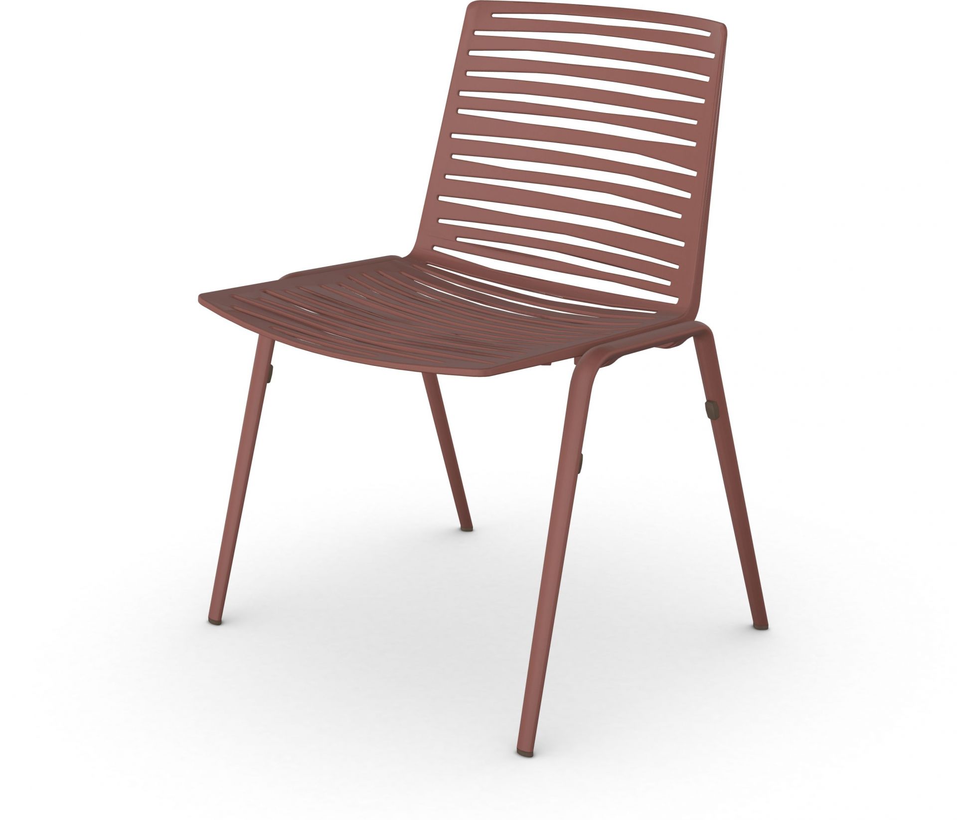 Zebra Outdoor Stuhl Fast in Braun mit Lattenmuster für Garten und Terrasse.