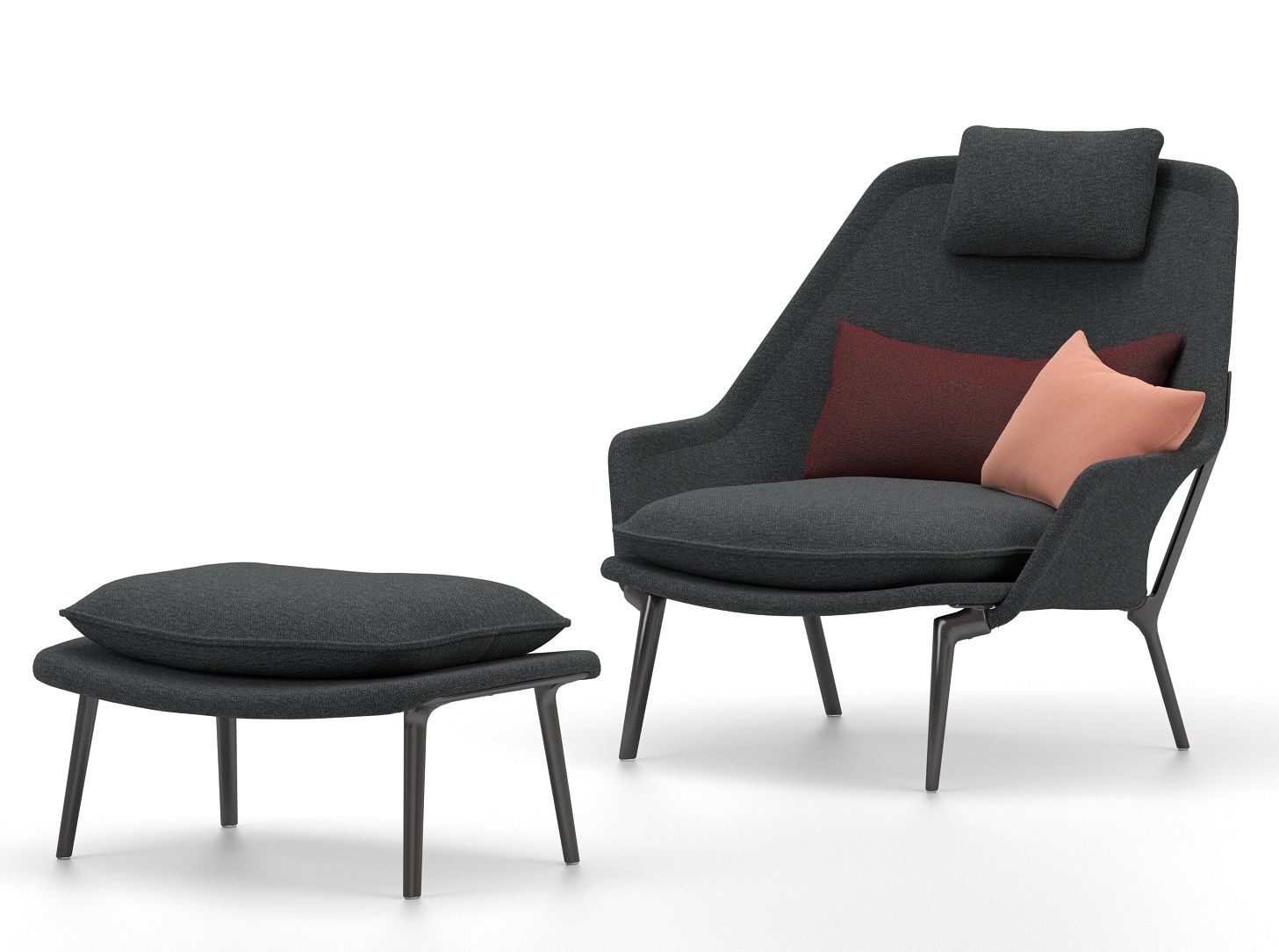 Slow Chair Ottoman Stoff Vitra 