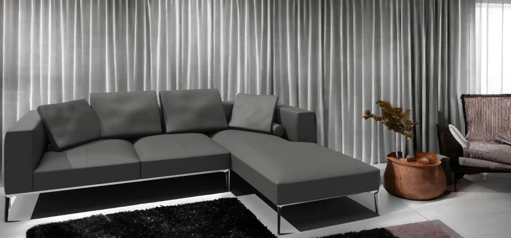 Jaan Living 3 Sitzer Sofa mit 2 Rückenkissen, 2 Komfortkissen & 2 Komfortrollen Kombi A21 Walter Knoll 
