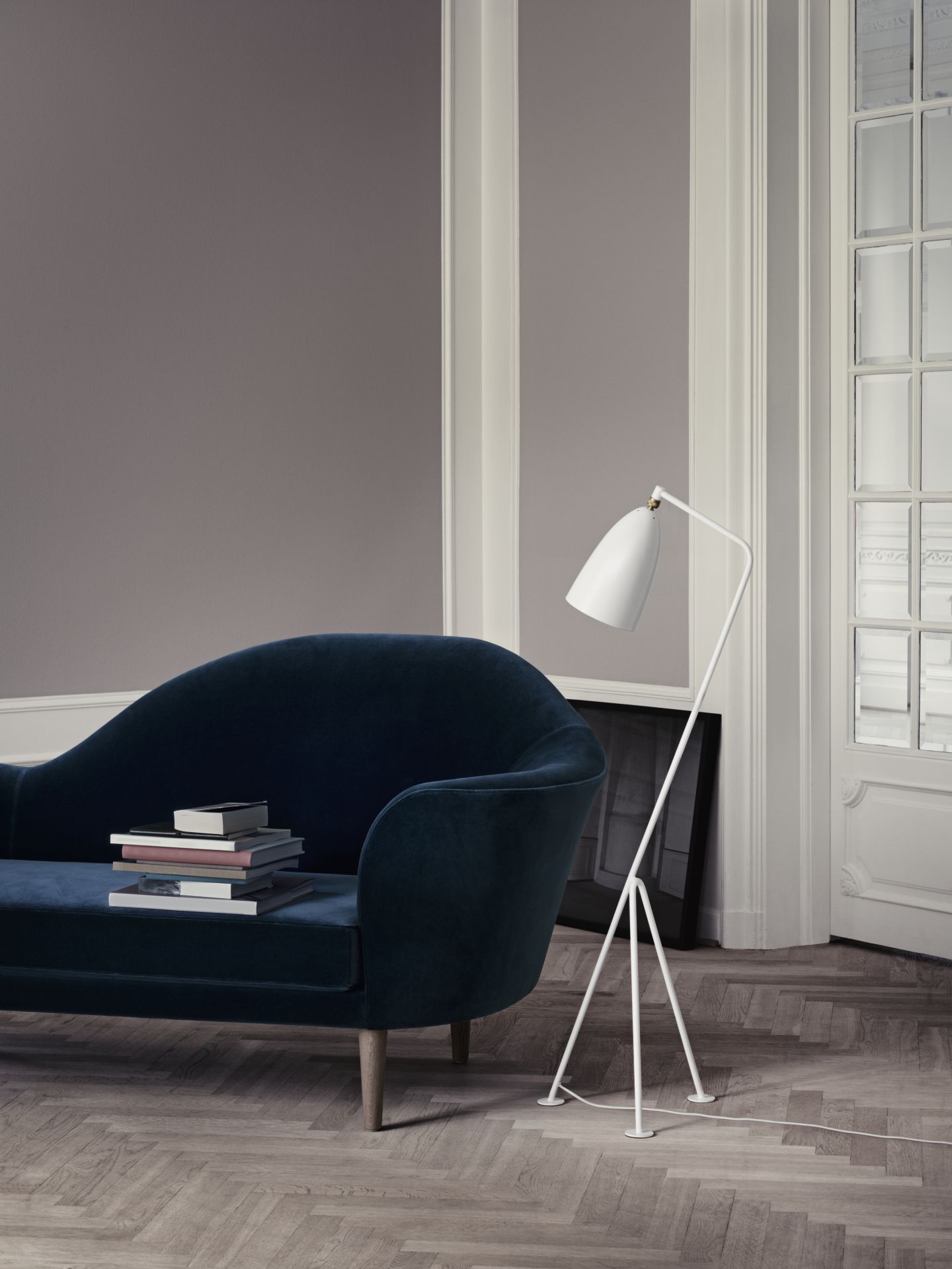 Gräshoppa / Grashoppa Stehleuchte Dusty blue Gubi