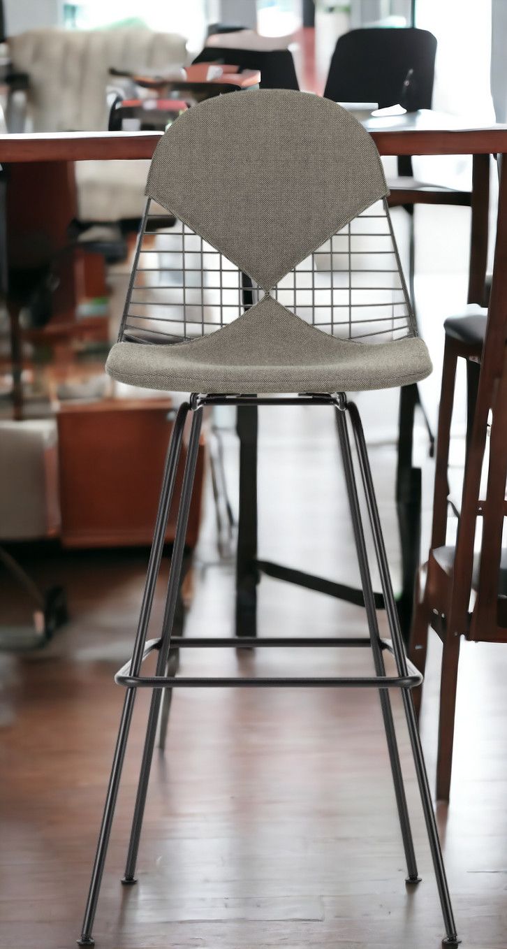 Eames Wire Bar Stool Barhocker High mit Sitz- und Rückenpolster Vitra