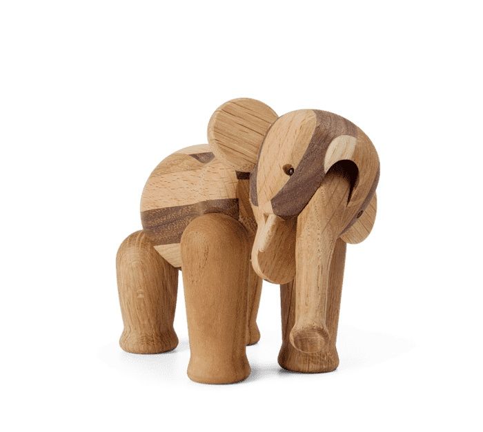 Reworked Elefant Mini H9cm Holzfigur Kay Bojesen EINZELSTÜCK