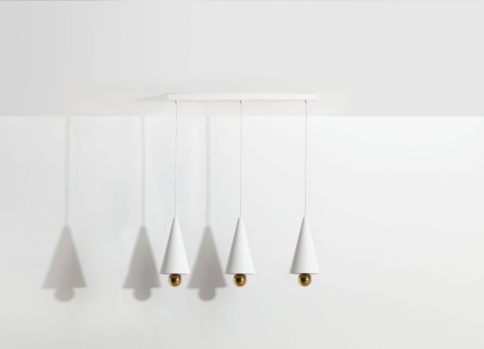 Cherry Pendant light Pendelleuchte 3-er Set Linear Petite Friture Weiß