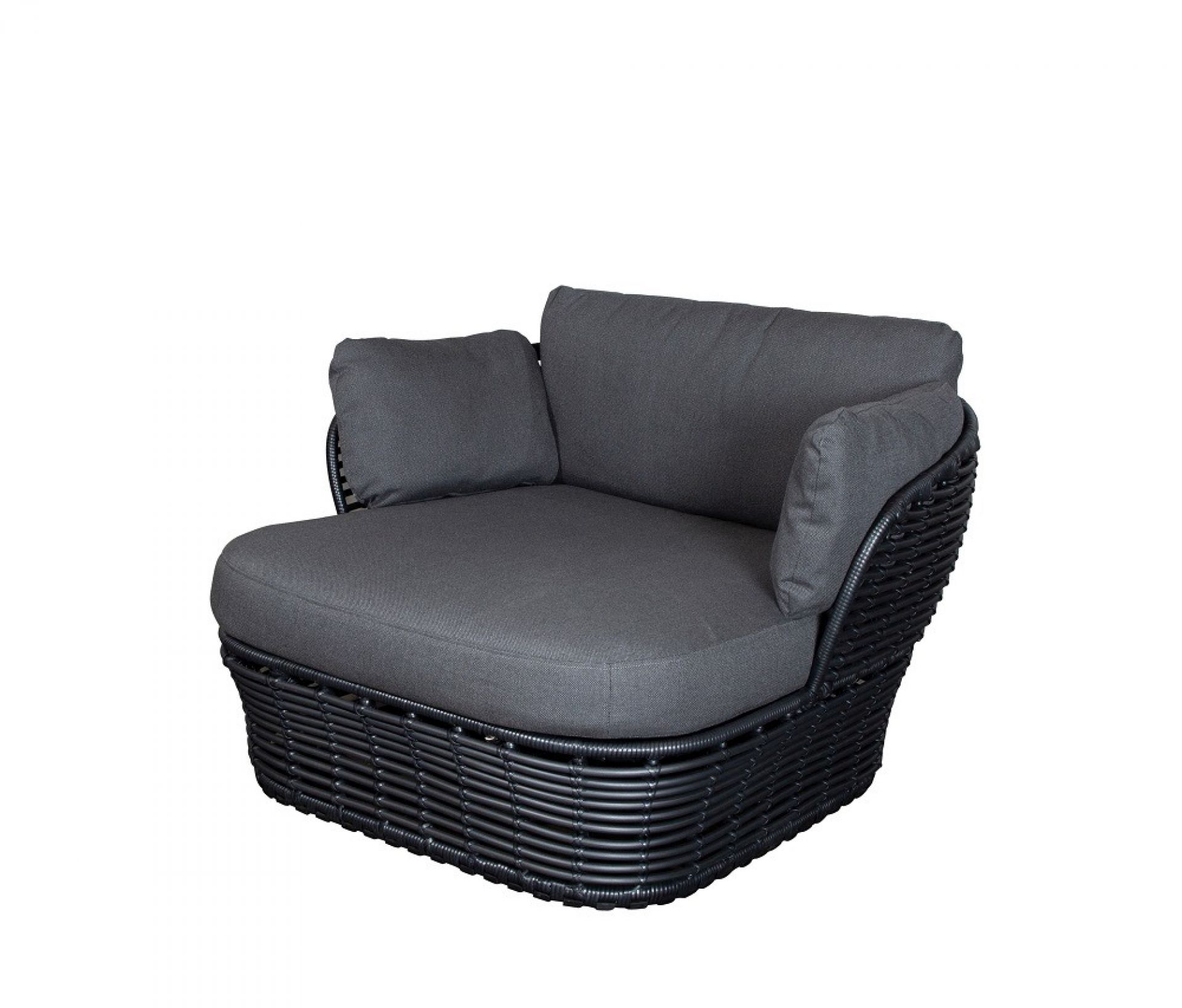 Basket Outdoor Loungesessel Cane-Line Gestell Graphit / Kissen Grau