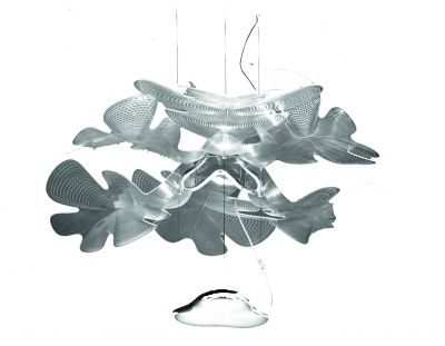 Chlorophilia Pendelleuchte Struktur Chrom Diffusor transparent Artemide