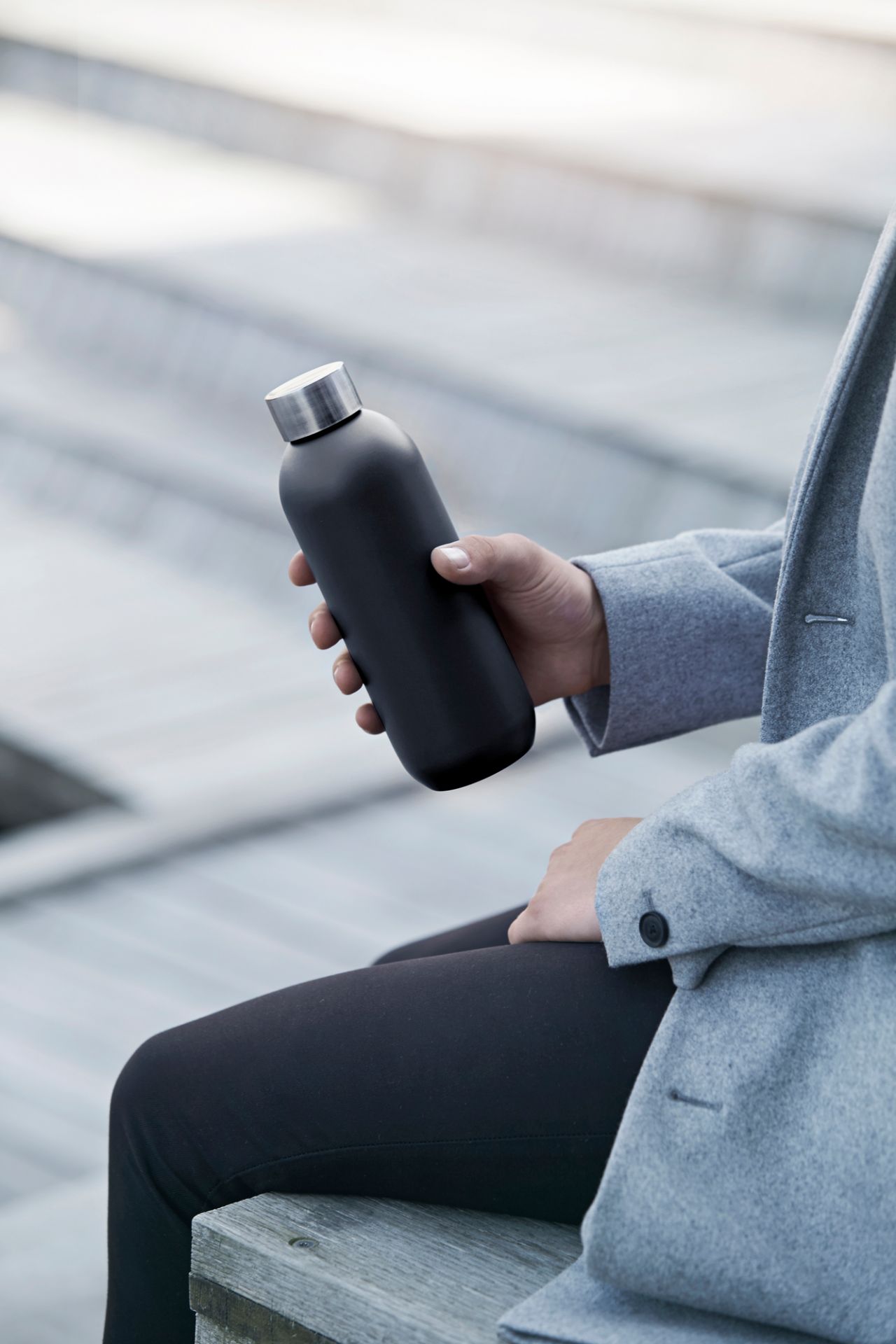 Keep Cool Trinkflasche 0,6 l Stelton Schwarz EINZELSTÜCK