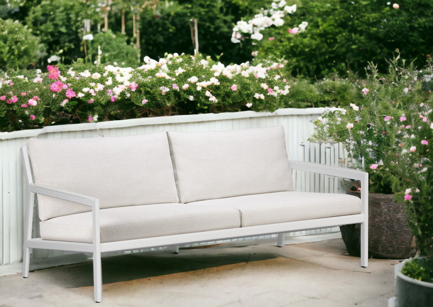 Jack Outdoor Sofa 2-/ 3 Sitzer Aluminium Weiß Ethnicraft