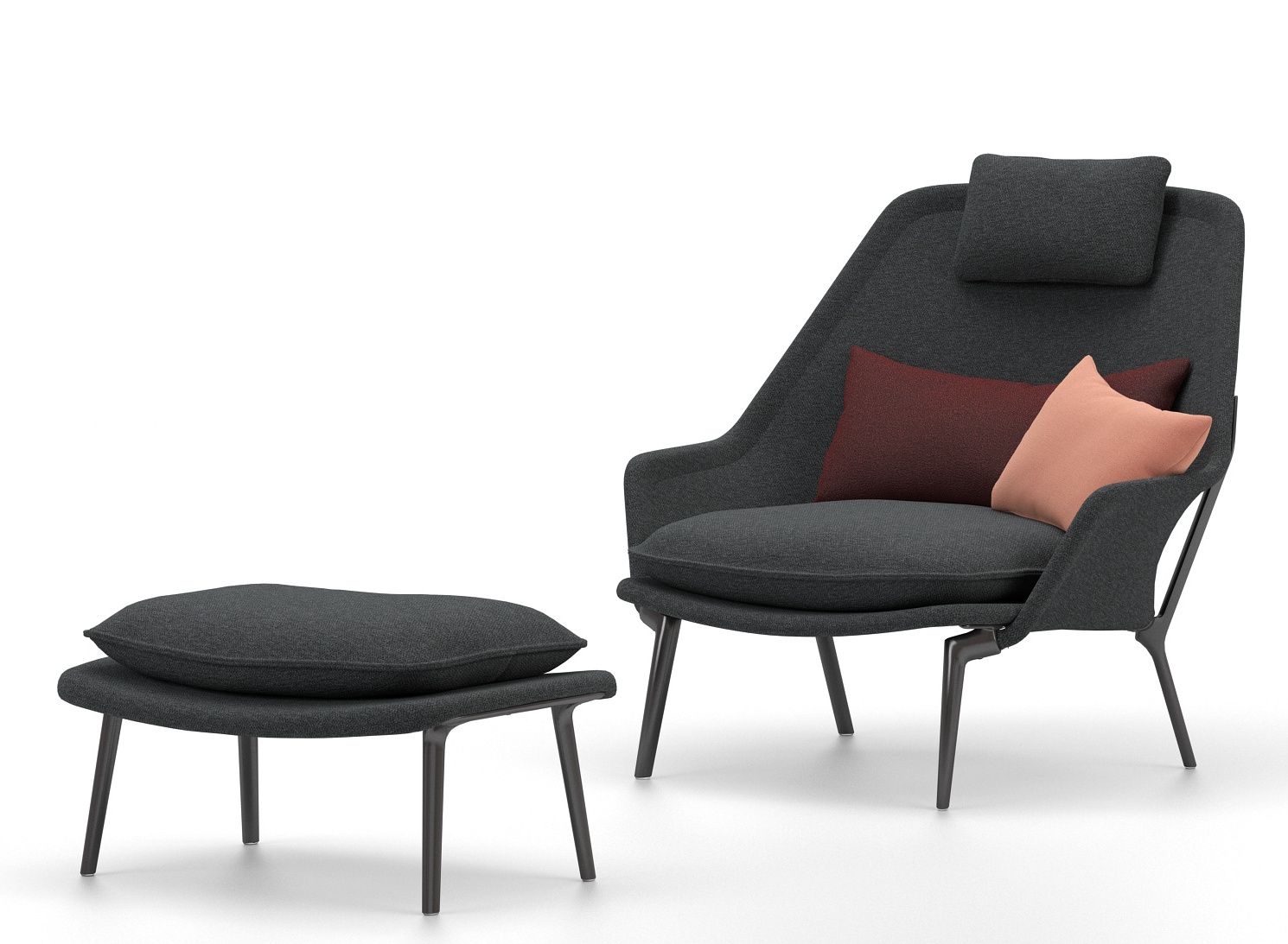 Slow Chair & Ottoman Sessel Stoff Vitra 