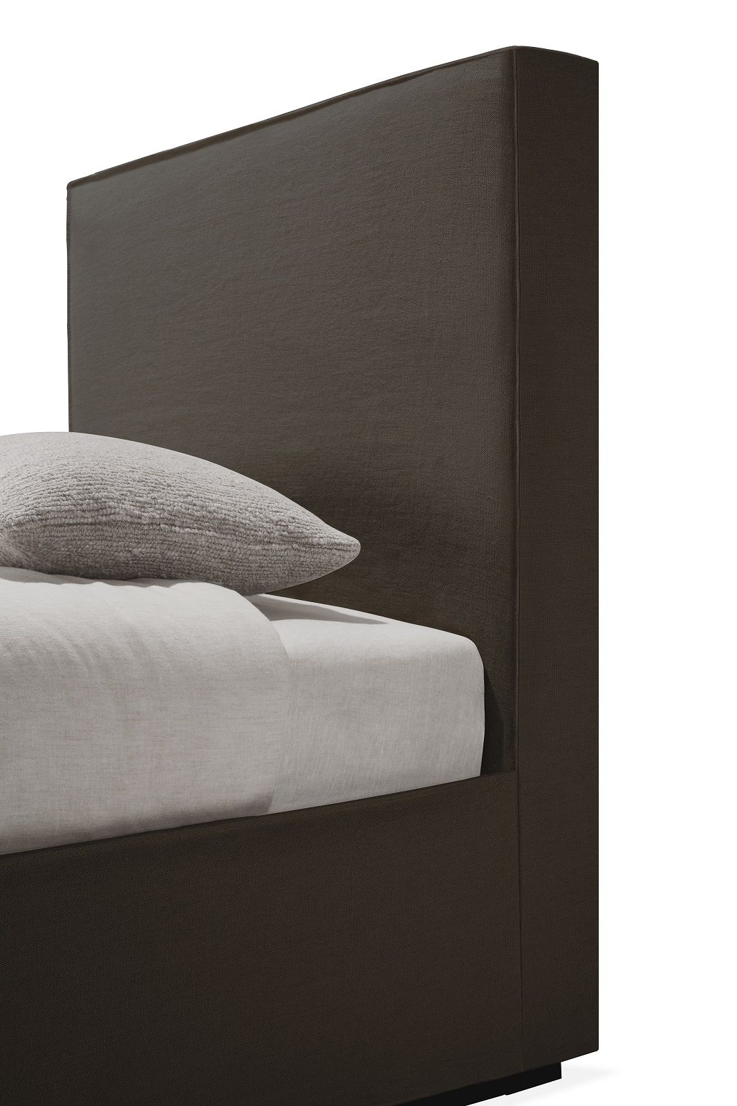 Revive Bett abnehmbarer Bezug B 98 x T 214 cm Ethnicraft Grey Leinen