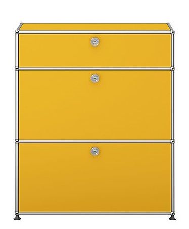 USM Haller Highboard mit 2 Klappen – QUICK SHIP - goldgelb