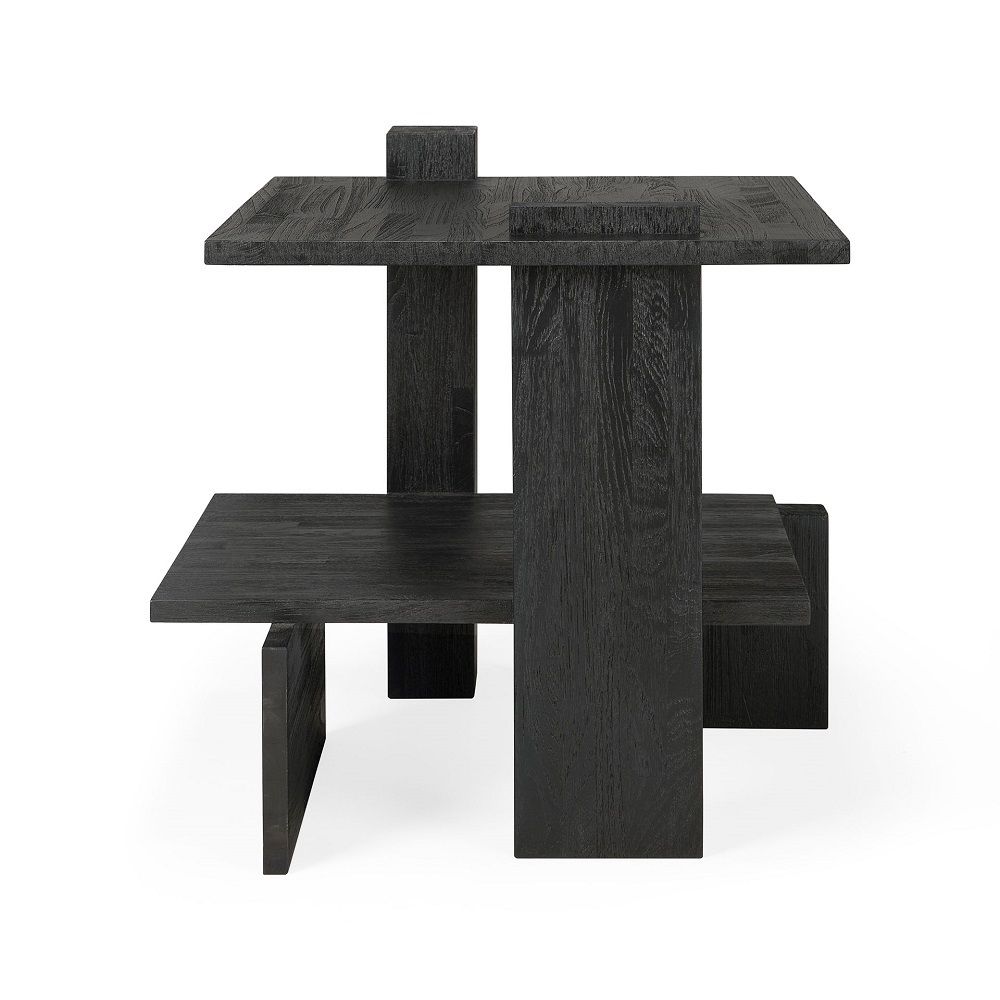 Teak Abstract Side table Beistelltisch Schwarz Ethnicraft