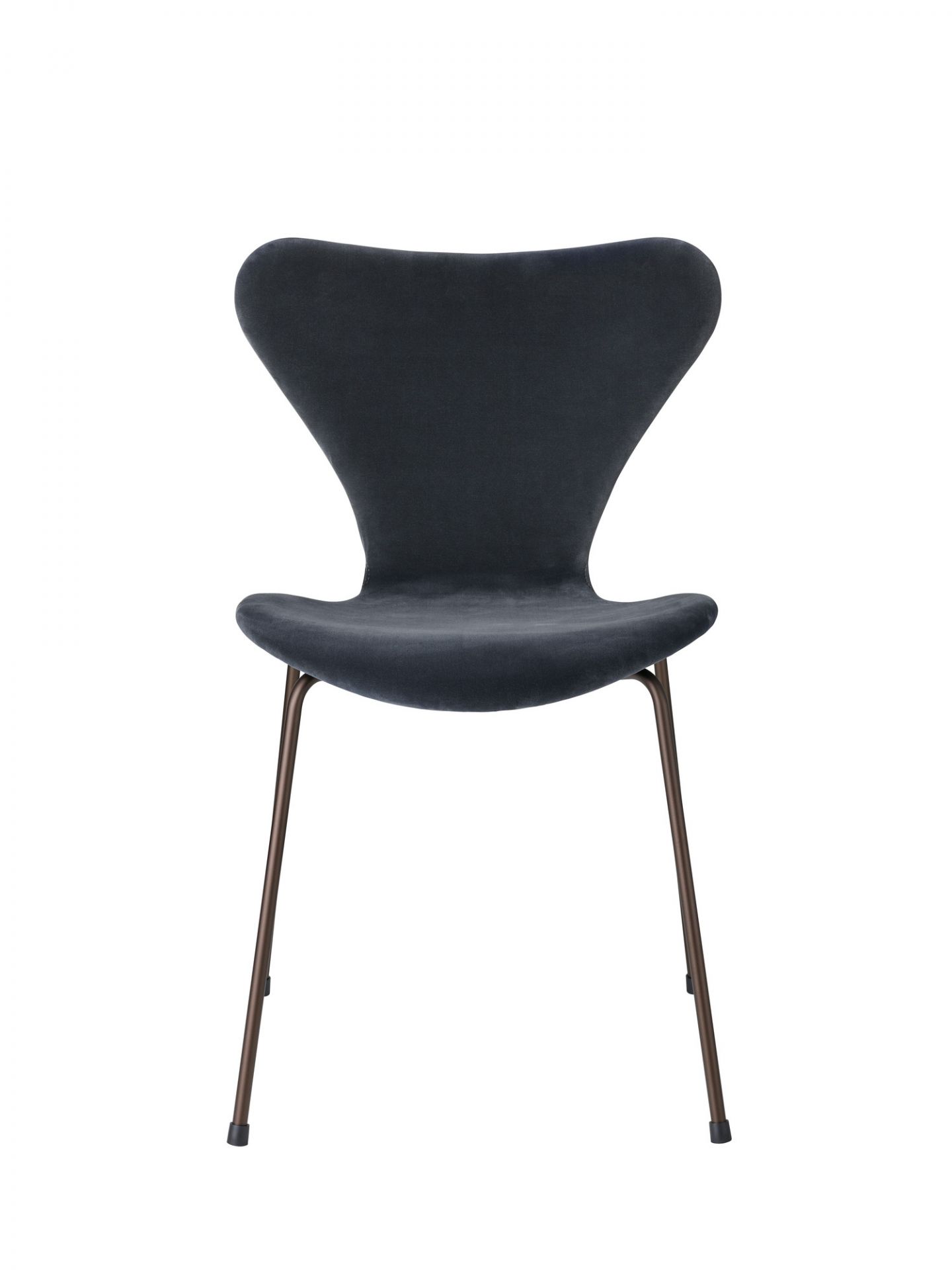 Series 7 3107 Belfast Chair Stuhl Vollpolster Samt Fritz Hansen grau blau