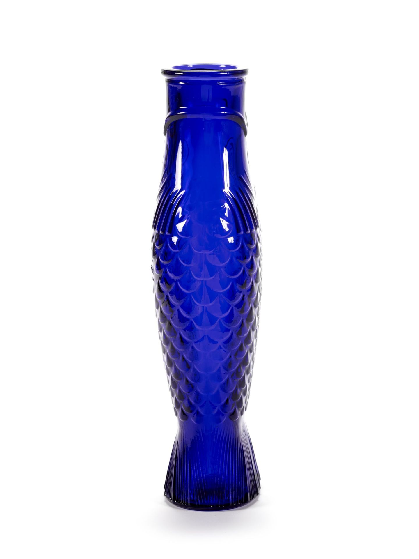 Fles Flasche Fisch Kobaltblau Serax