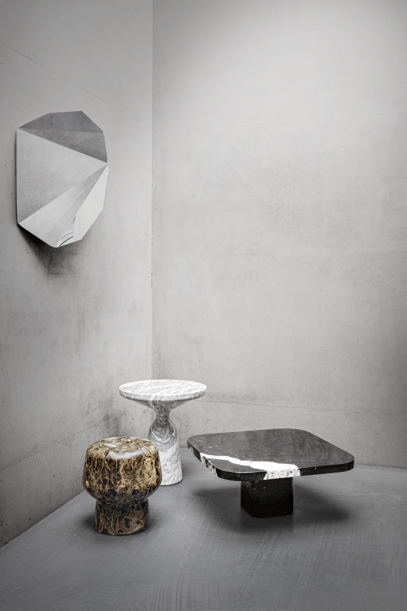 Corker No. 1 Marmor Hocker/Beistelltisch Bianco Carrara ClassiCon