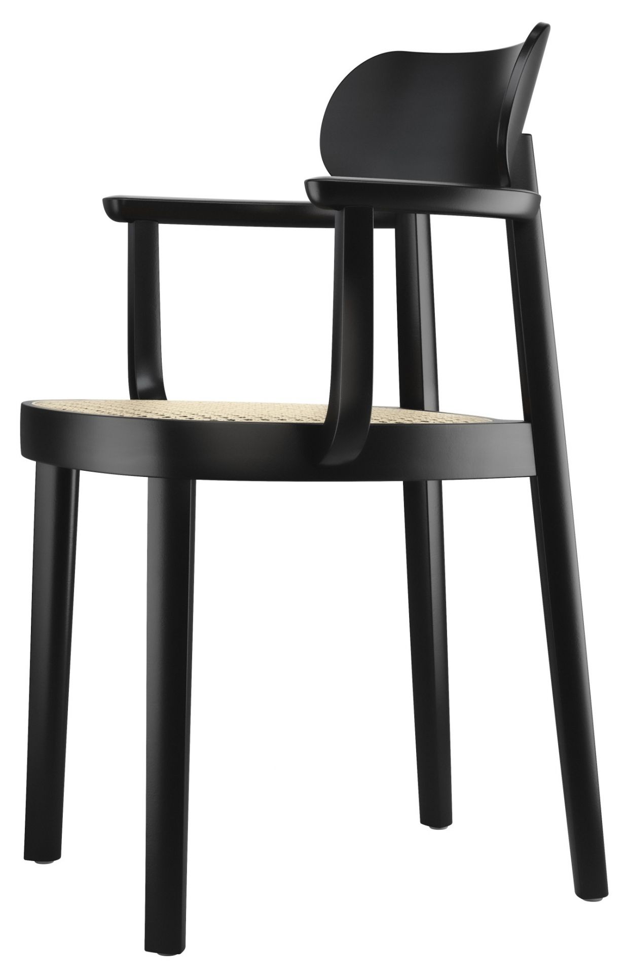 Holzstuhl mit Armlehnen 118F / 118 F Thonet