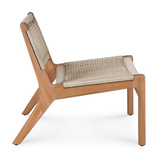Jack Woven Outdoor Loungsessel Teak Kordel Beige Ethnicraft