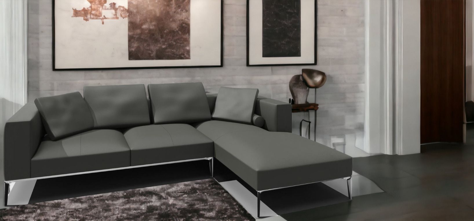 Jaan Living 3 Sitzer Sofa mit 2 Rückenkissen, 2 Komfortkissen & 2 Komfortrollen Kombi A21 Walter Knoll 