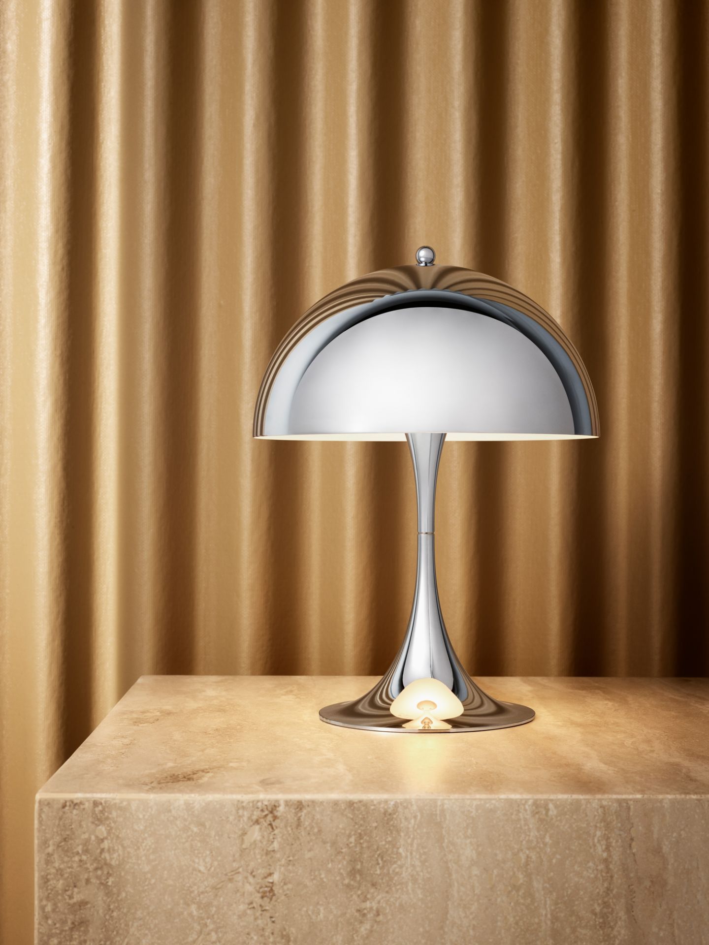 Panthella 250 Table lamp LED Tischleuchte Metallisiert CHROM Louis Poulsen EINZELSTÜCK