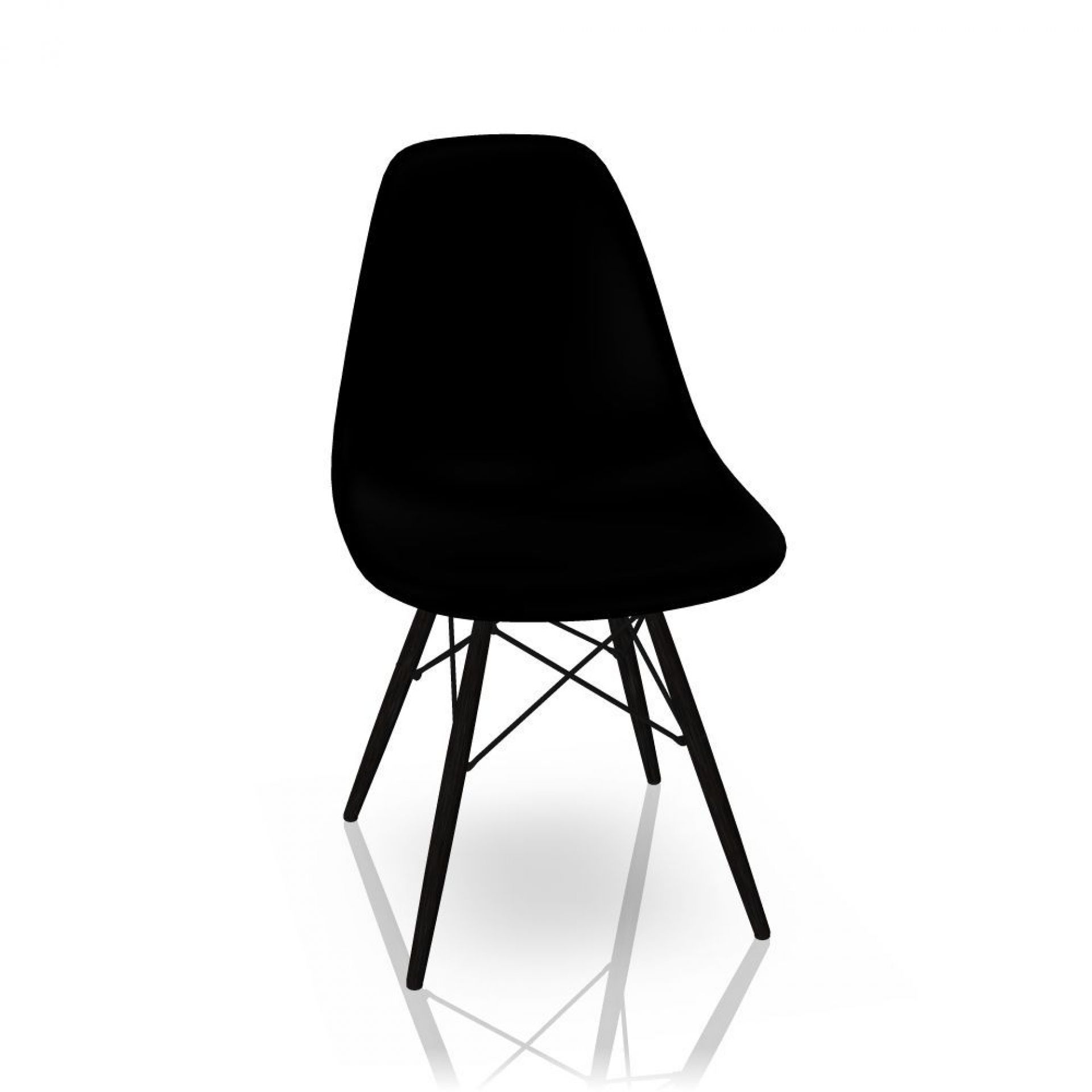 Eames Plastic Side Chair DSW Stuhl Vitra Ahorn schwarz-Tiefschwarz