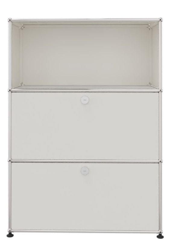 USM Haller Highboard 1 Offen / 2 Schubladen Reinweiß - FAST DELIVERY